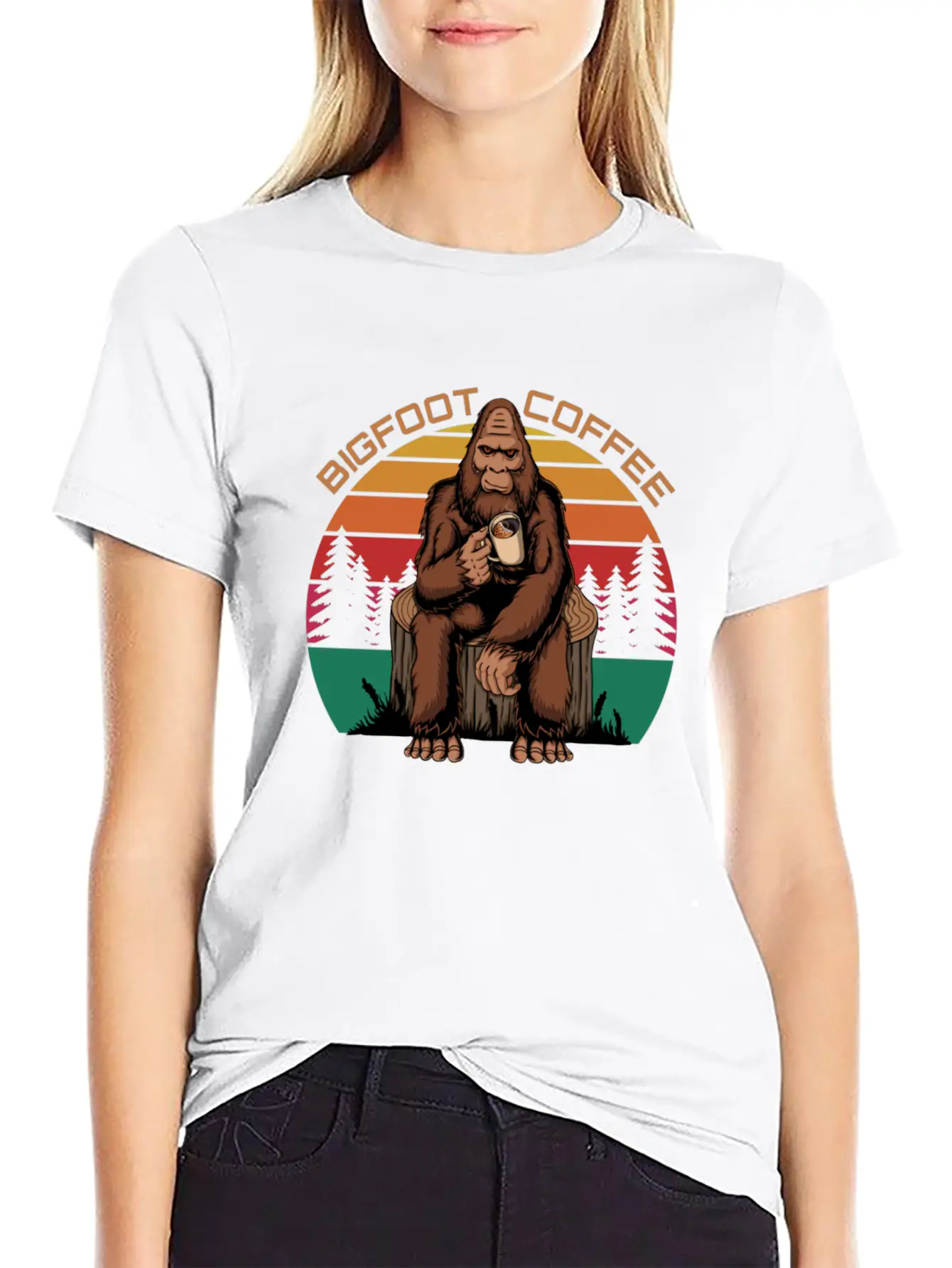 Bigfoot Coffee Comfortable Minimalist Graphic Tee – Summer Style Essential