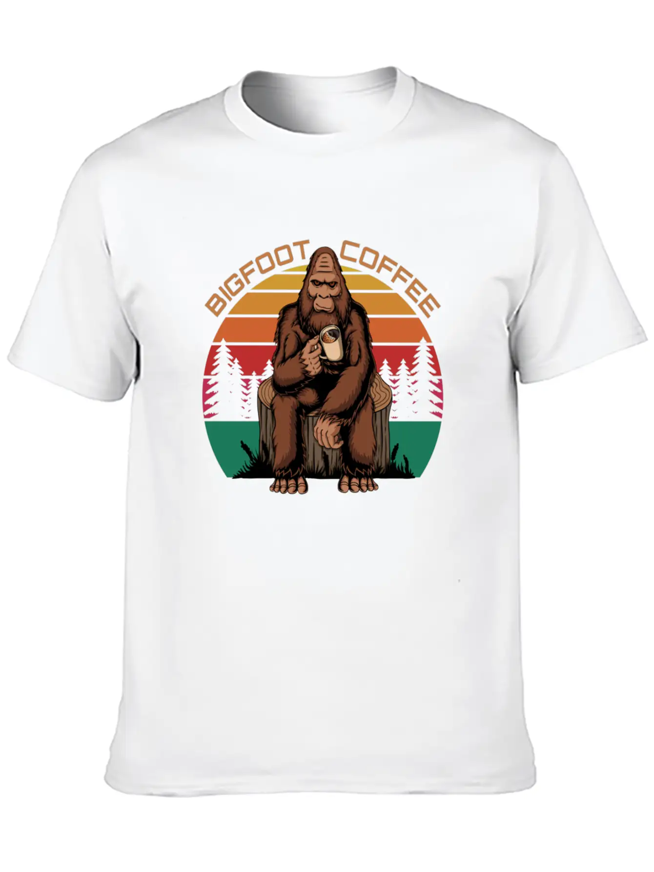 Bigfoot Coffee Comfortable Minimalist Graphic Tee – Summer Style Essential