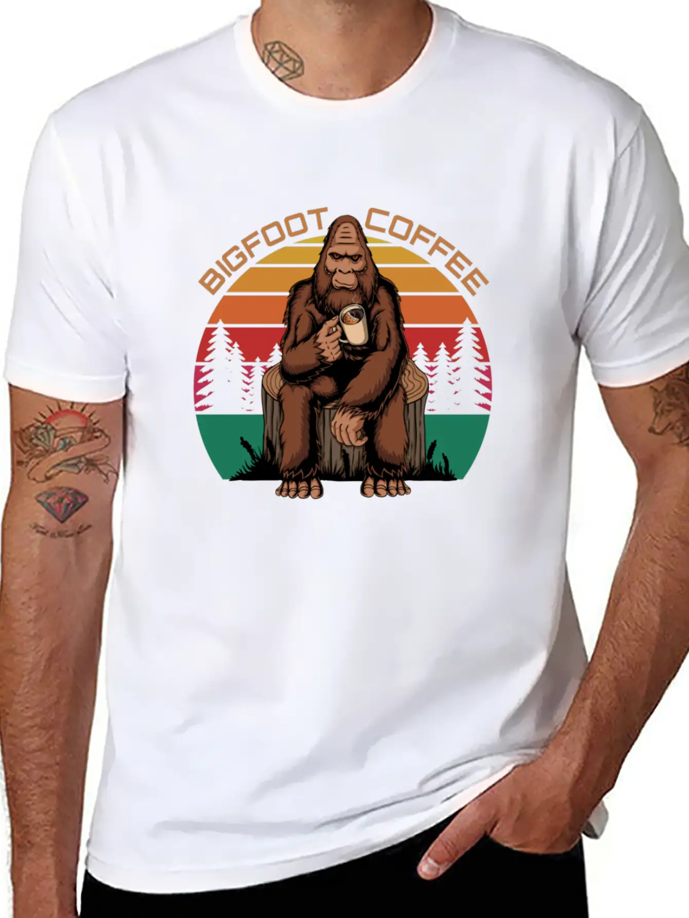 Bigfoot Coffee Comfortable Minimalist Graphic Tee – Summer Style Essential