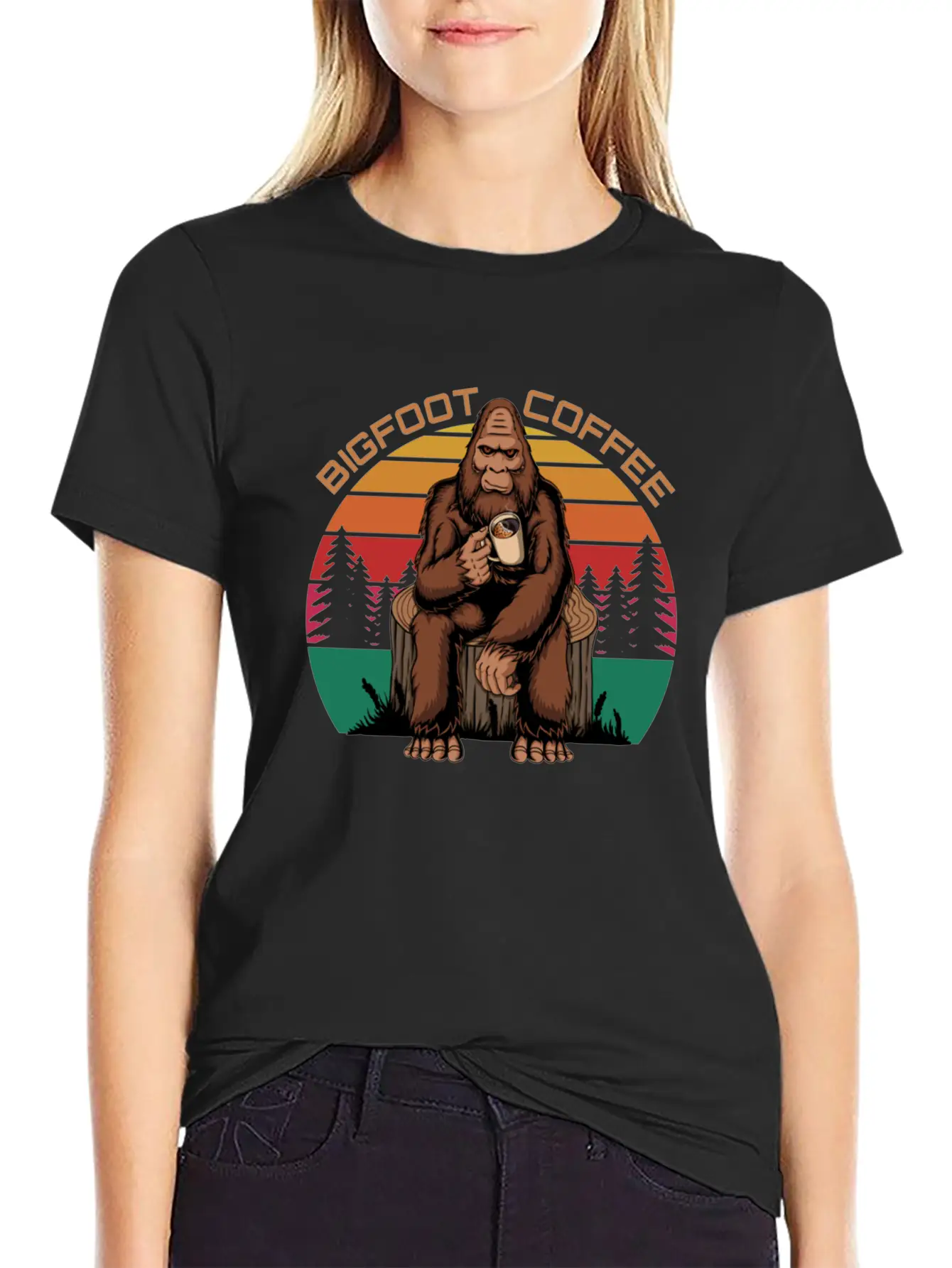 Bigfoot Coffee Comfortable Minimalist Graphic Tee – Summer Style Essential