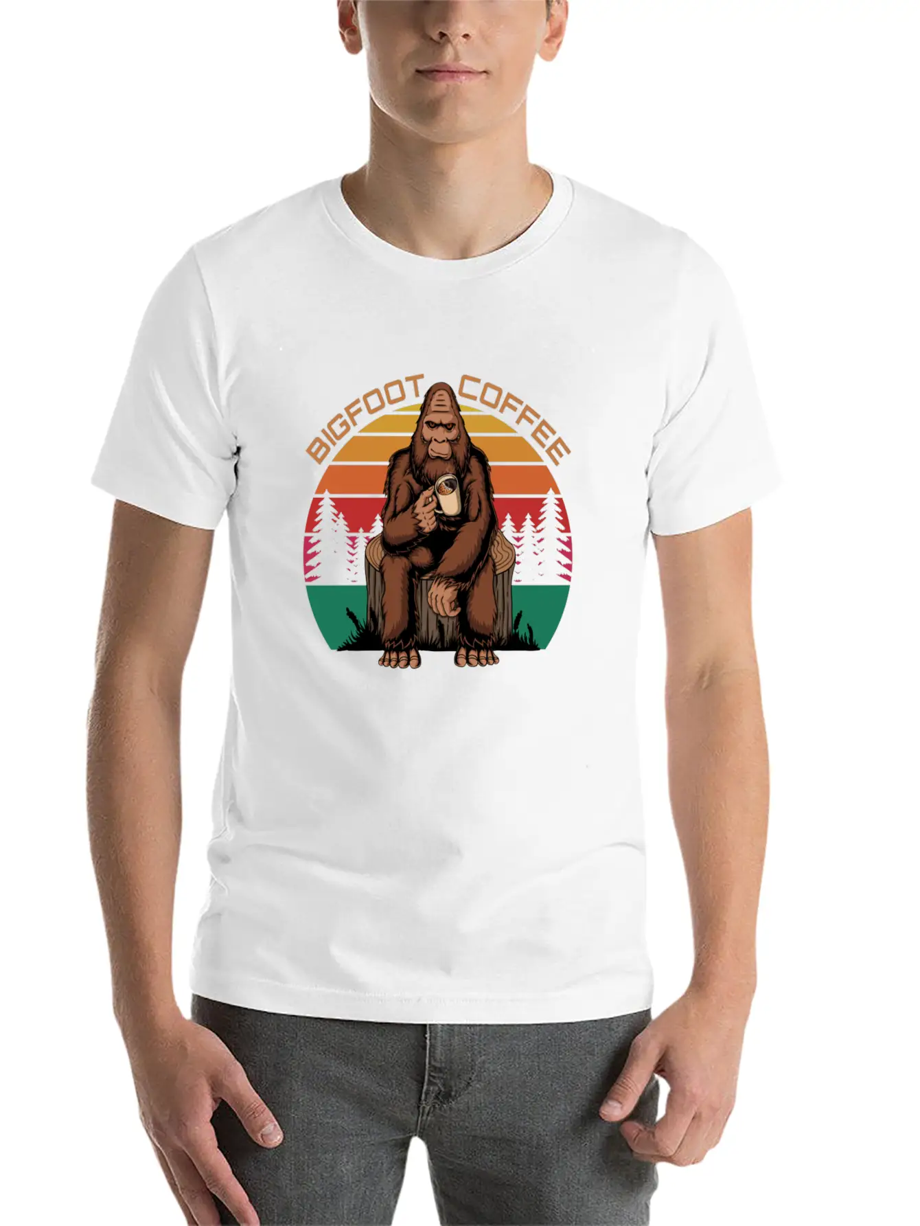 Bigfoot Coffee Comfortable Minimalist Graphic Tee – Summer Style Essential