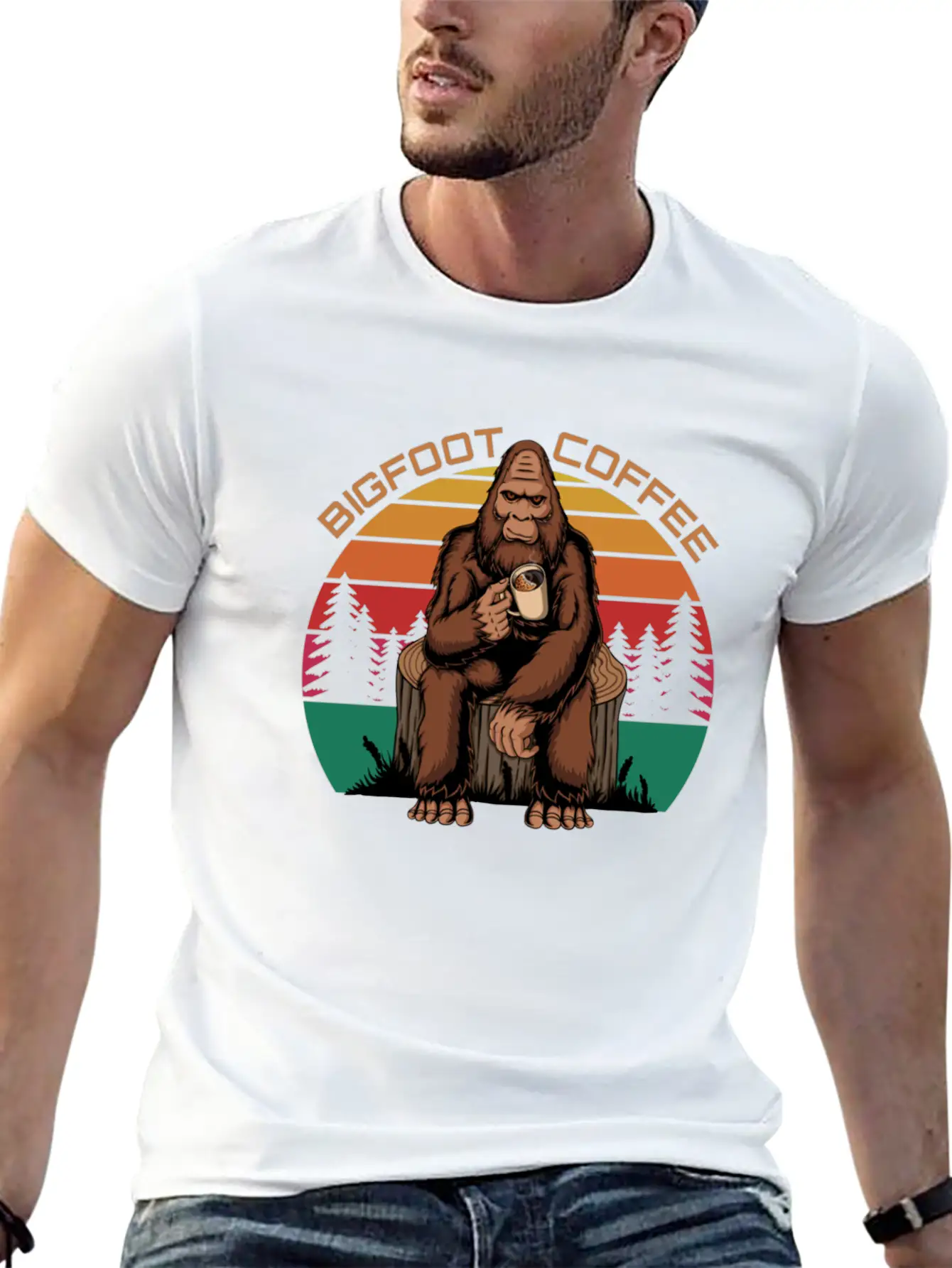 Bigfoot Coffee Comfortable Minimalist Graphic Tee – Summer Style Essential