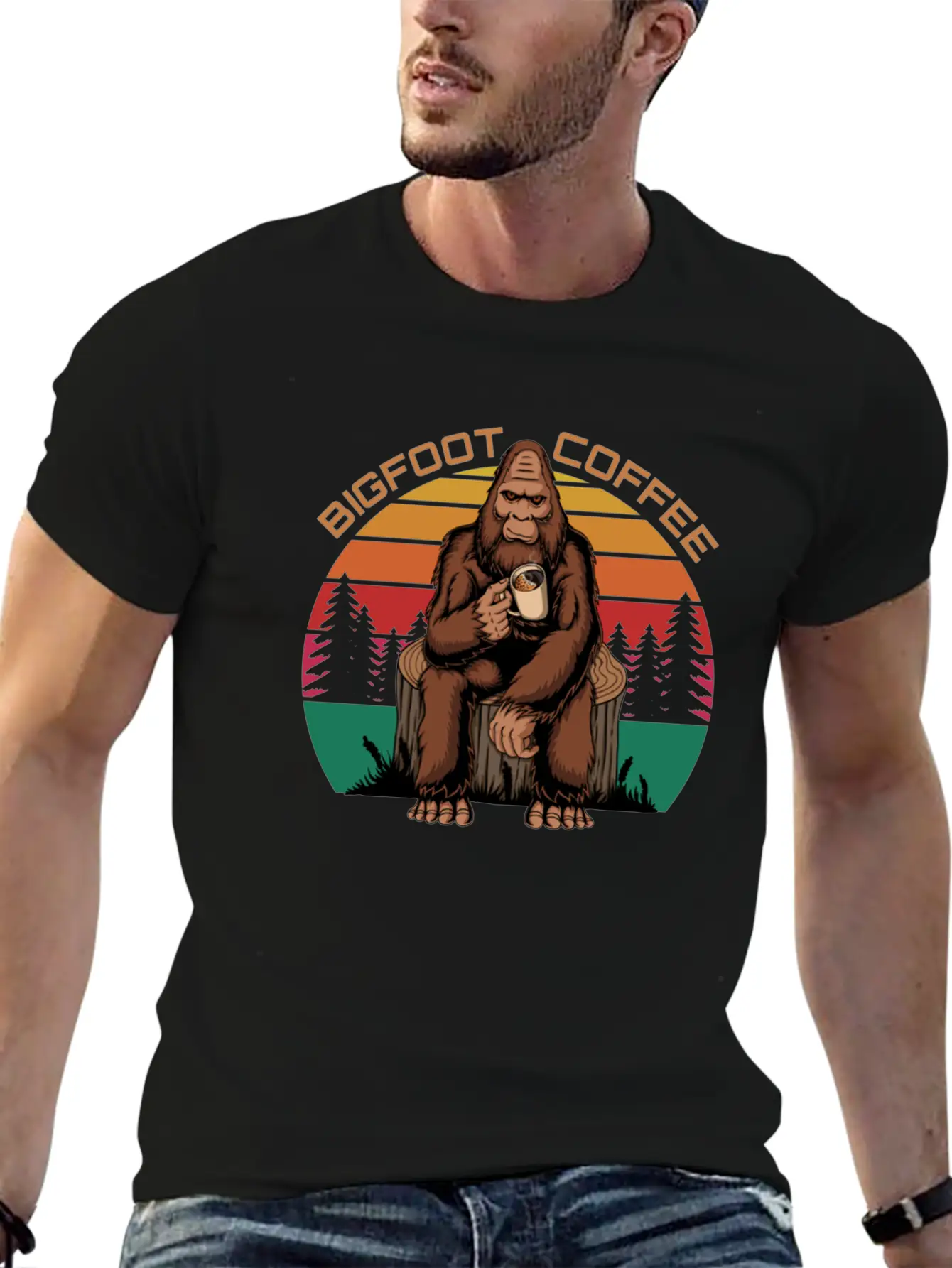 Bigfoot Coffee Comfortable Minimalist Graphic Tee – Summer Style Essential