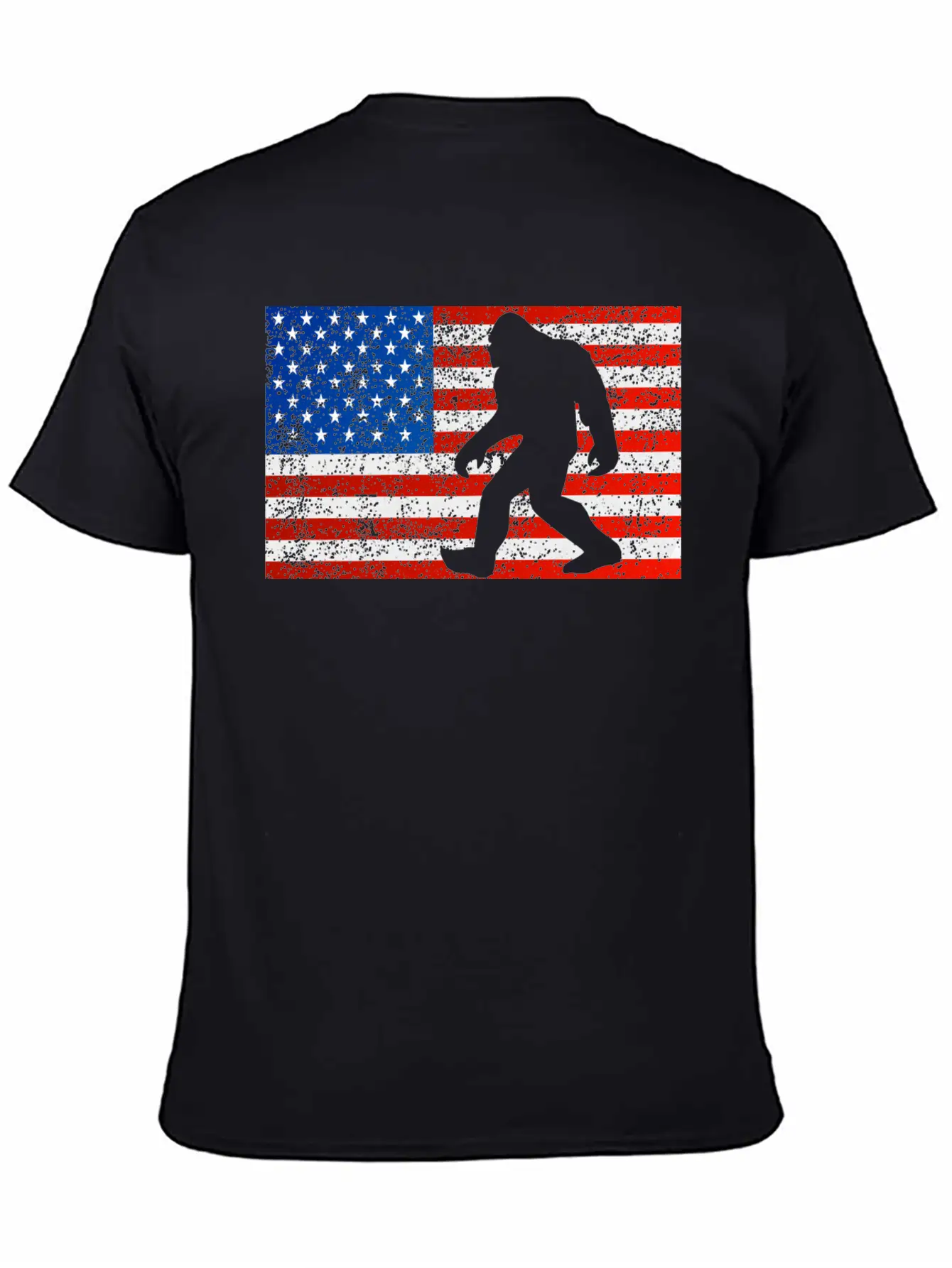 Bigfoot Sasquatch I Believe Retro American Flag 4t Stylish Everyday T-Shirt – Unisex Basic Cotton Tee