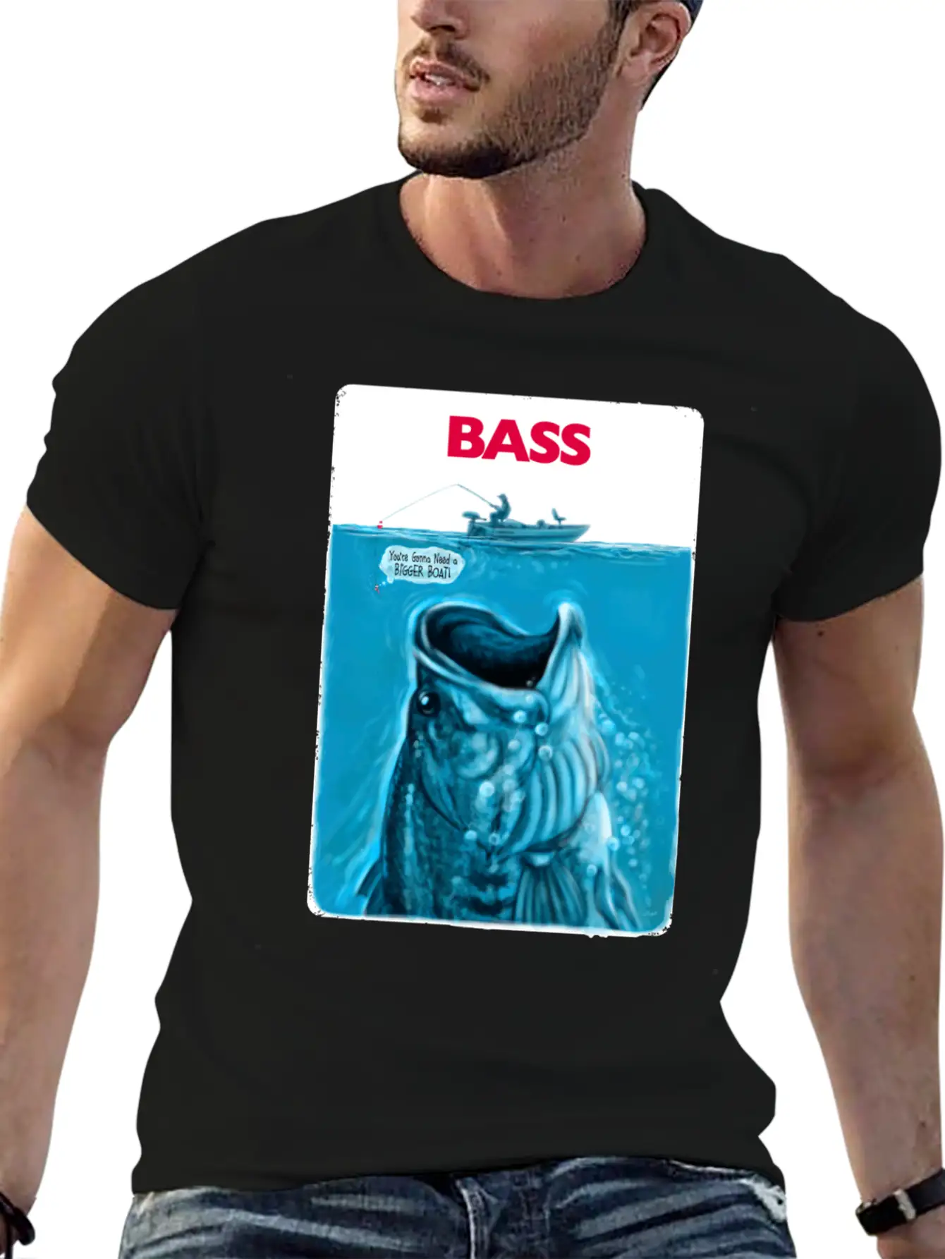 Bigger Bass Boat Stylish Everyday T-Shirt – Unisex Basic Cotton Tee