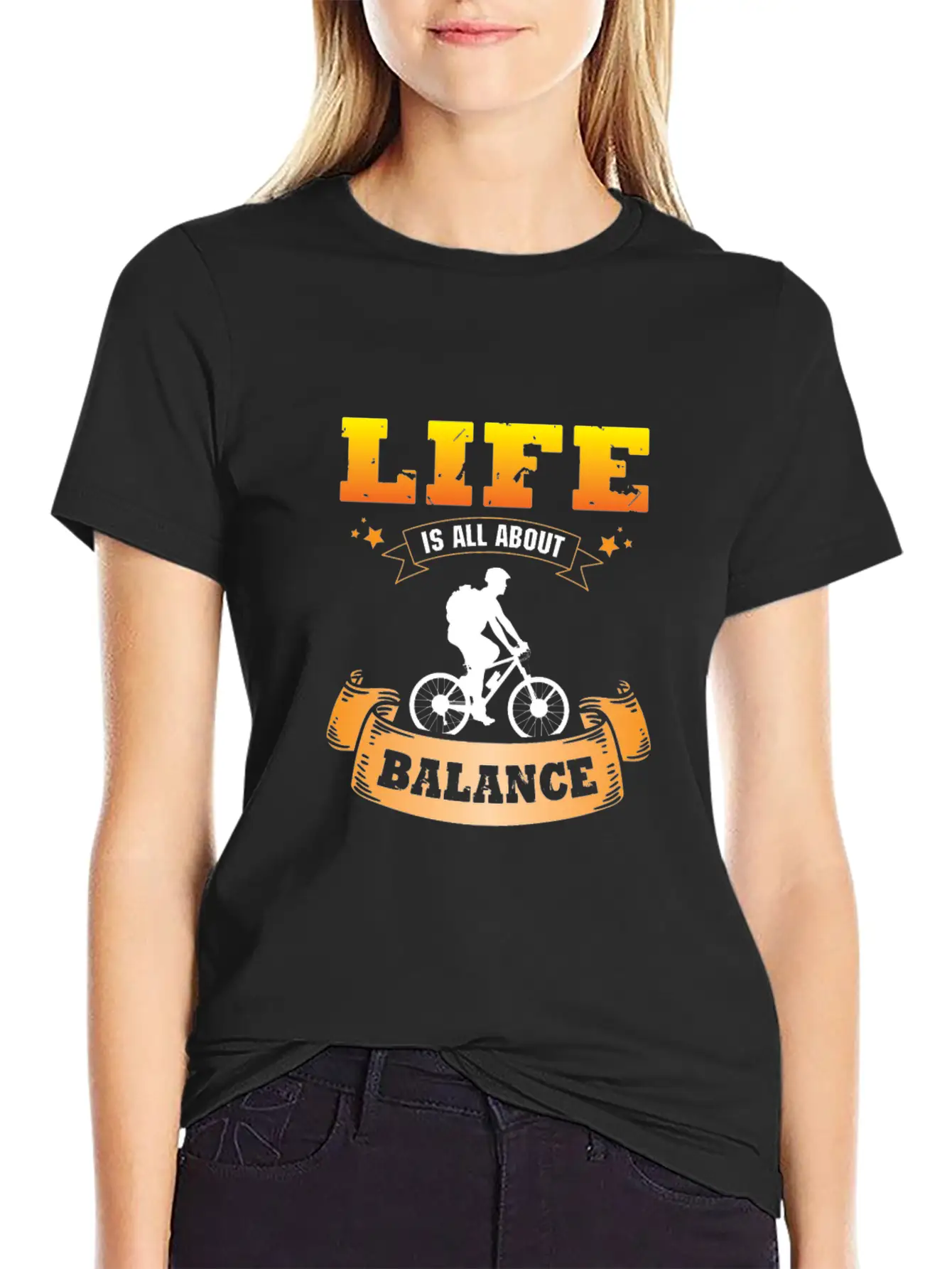Bike Life Is All About Balance Stylish Everyday T-Shirt – Unisex Basic Cotton Tee