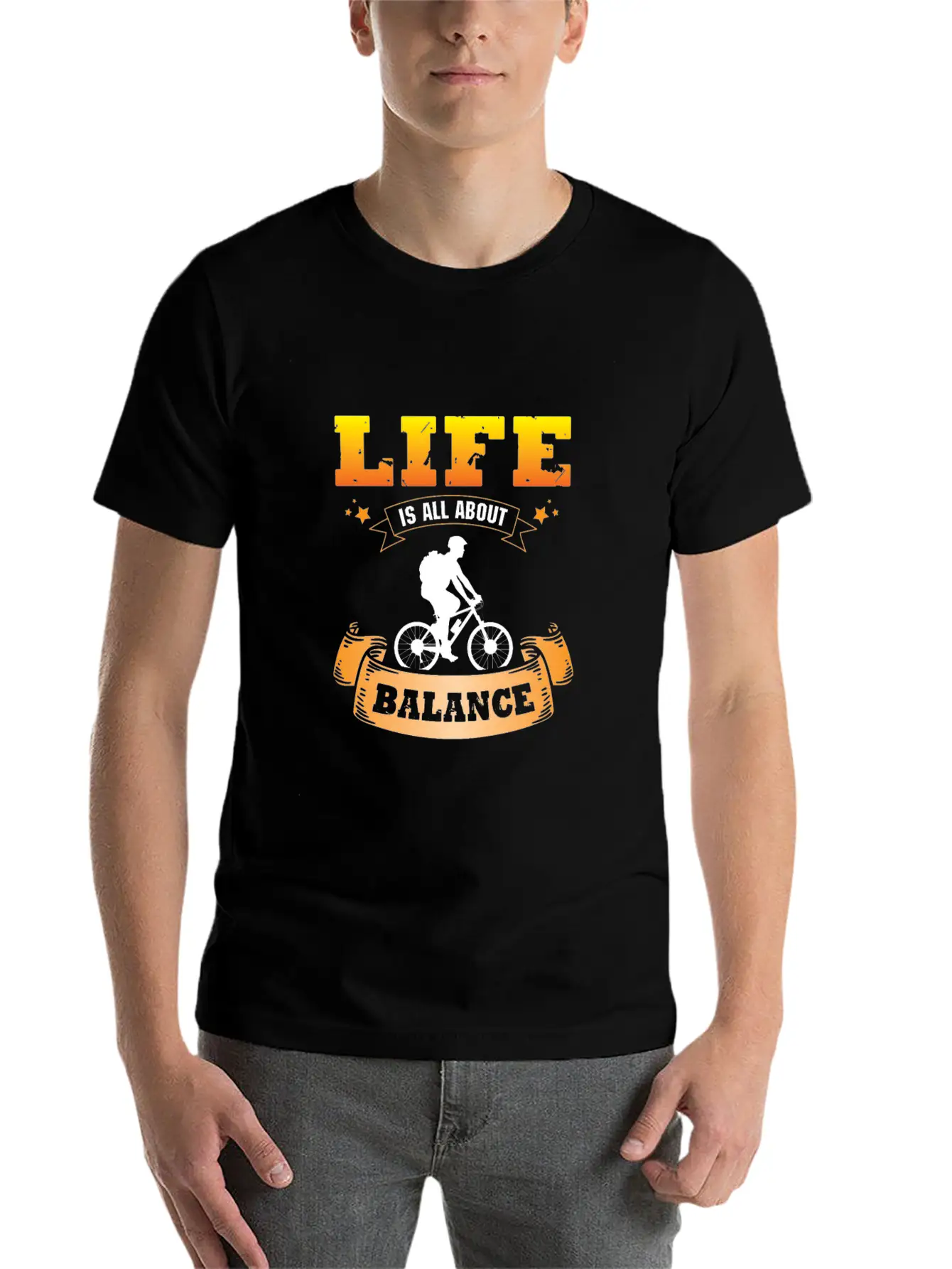 Bike Life Is All About Balance Stylish Everyday T-Shirt – Unisex Basic Cotton Tee