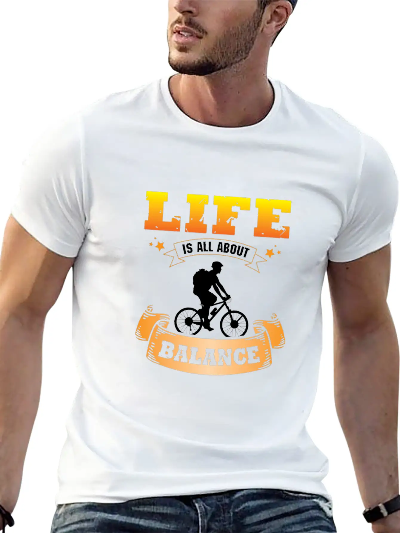 Bike Life Is All About Balance Stylish Everyday T-Shirt – Unisex Basic Cotton Tee
