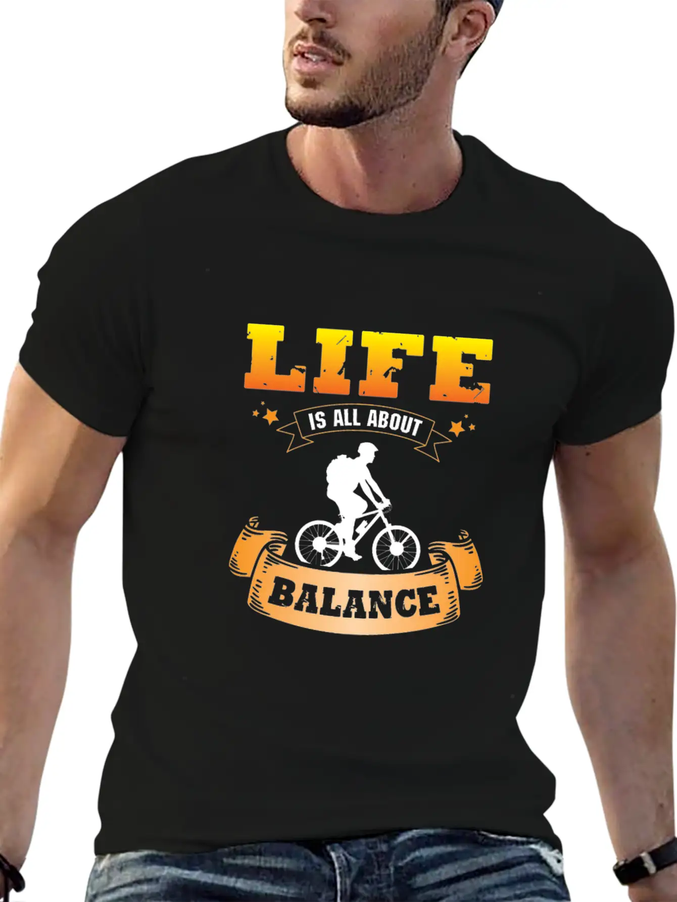 Bike Life Is All About Balance Stylish Everyday T-Shirt – Unisex Basic Cotton Tee
