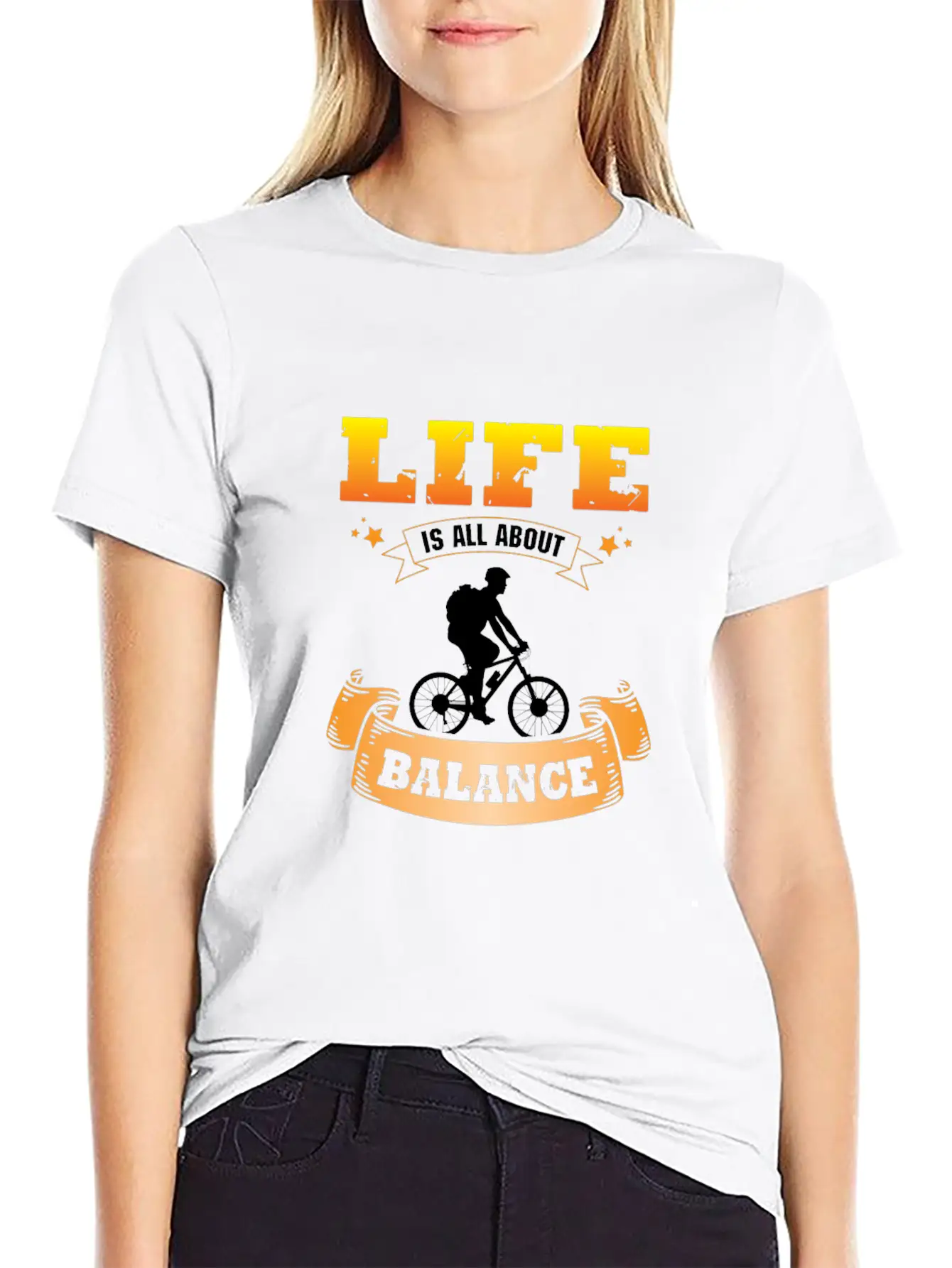 Bike Life Is All About Balance Stylish Everyday T-Shirt – Unisex Basic Cotton Tee
