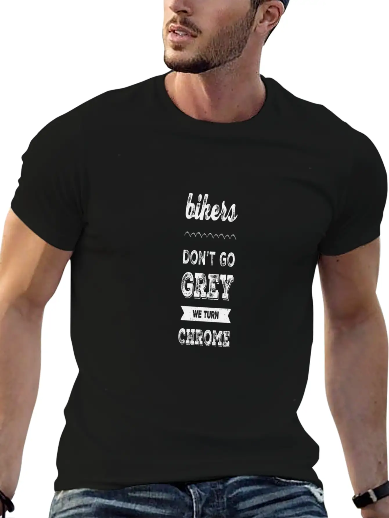 Bikers Turn Chrome Stylish Everyday T-Shirt – Unisex Basic Cotton Tee