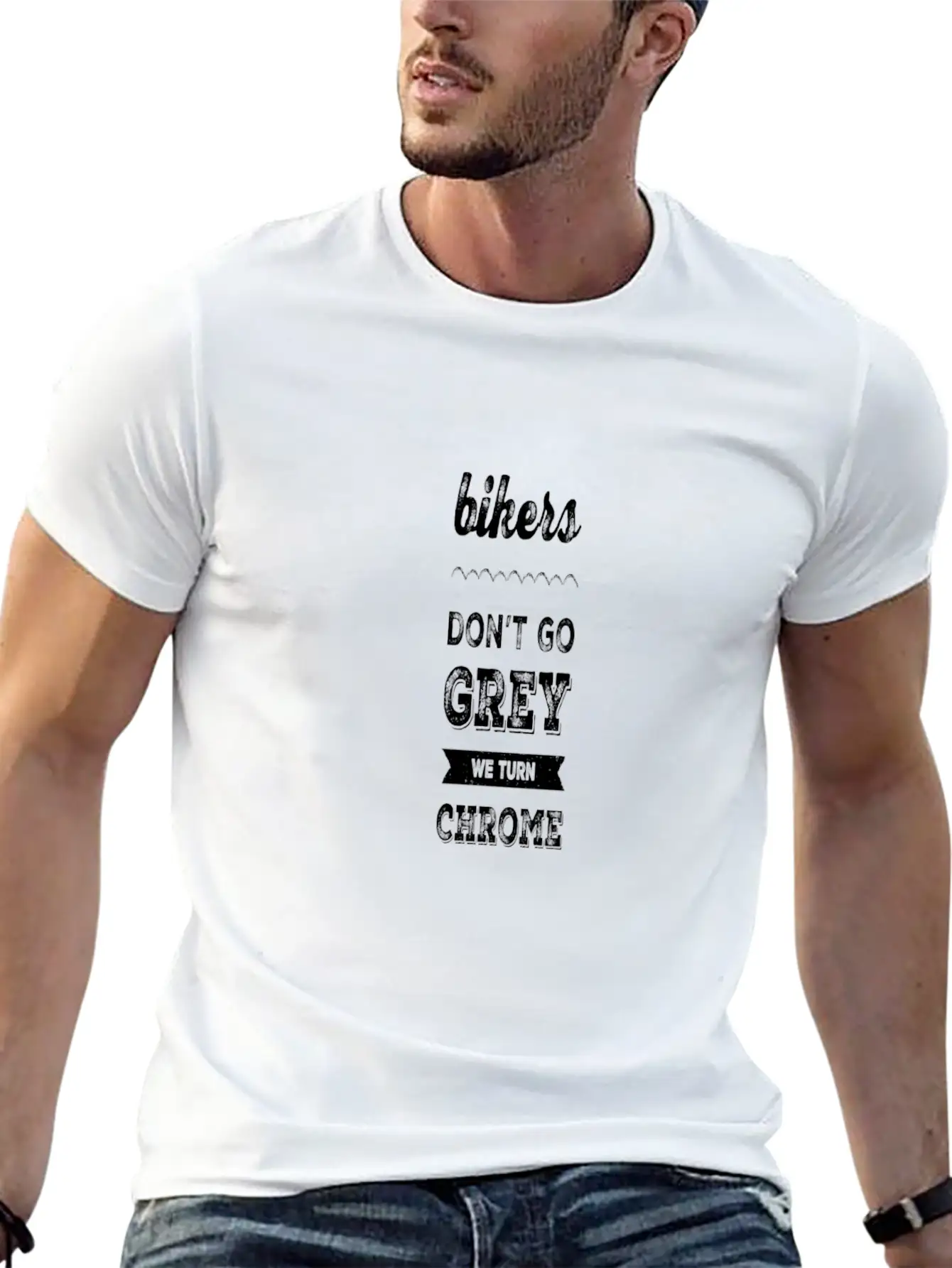 Bikers Turn Chrome Stylish Everyday T-Shirt – Unisex Basic Cotton Tee