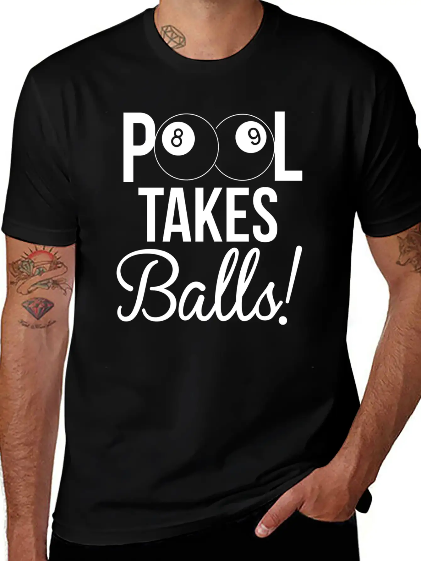 Billiard Game Pool Takes Balls Athlete Gift Idea Stylish Everyday T-Shirt – Unisex Basic Cotton Tee