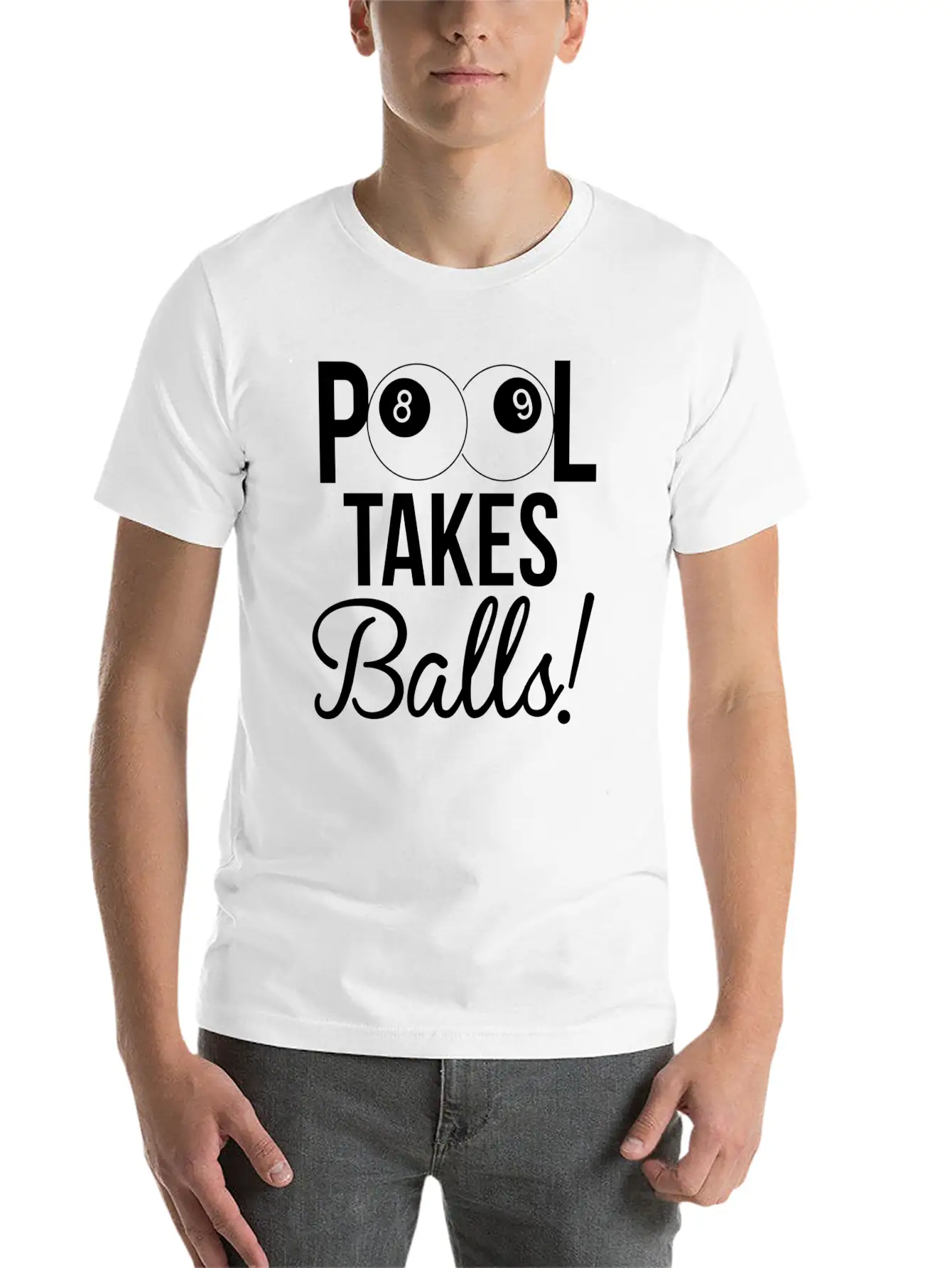 Billiard Game Pool Takes Balls Athlete Gift Idea Stylish Everyday T-Shirt – Unisex Basic Cotton Tee