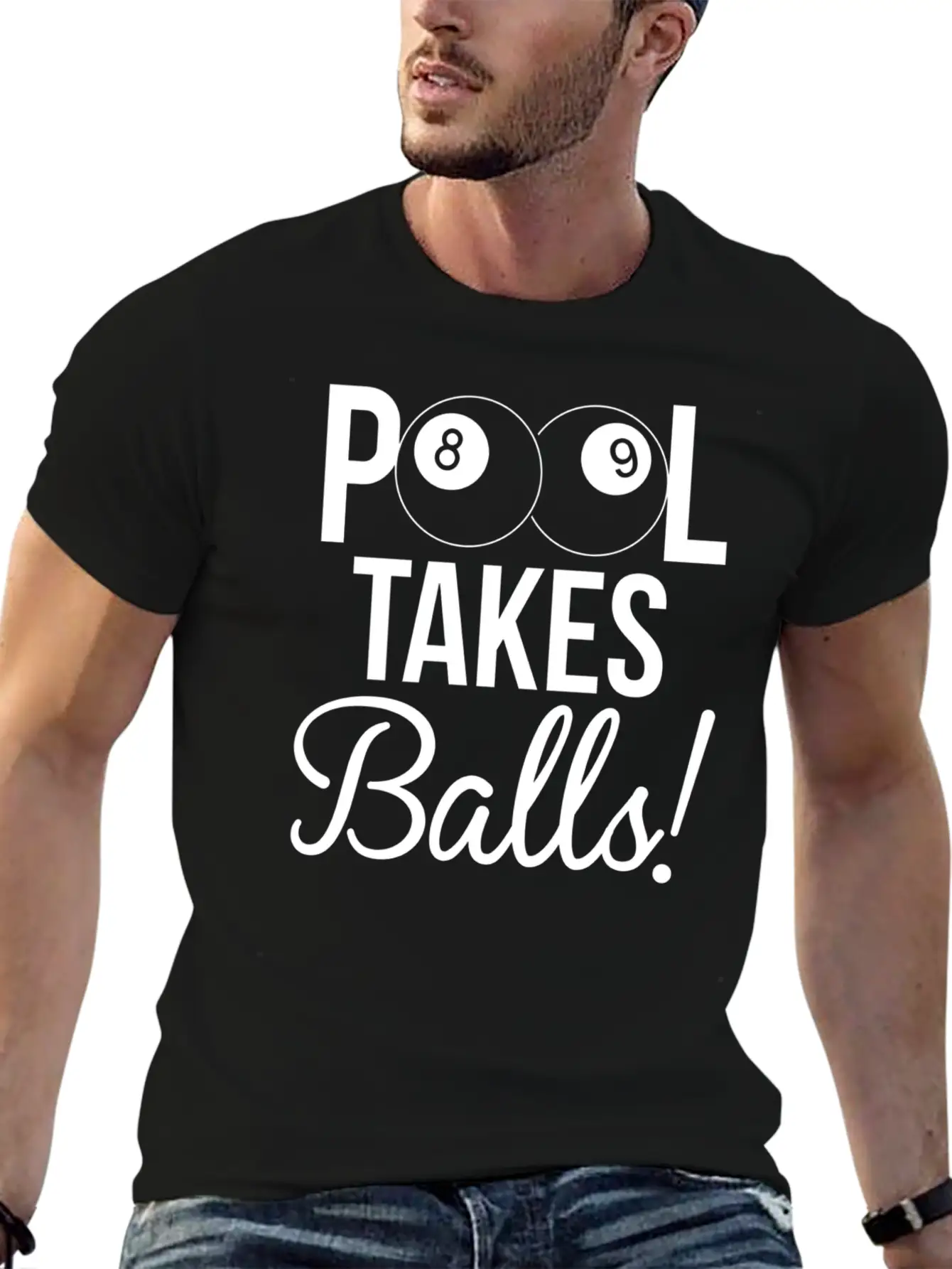 Billiard Game Pool Takes Balls Athlete Gift Idea Stylish Everyday T-Shirt – Unisex Basic Cotton Tee