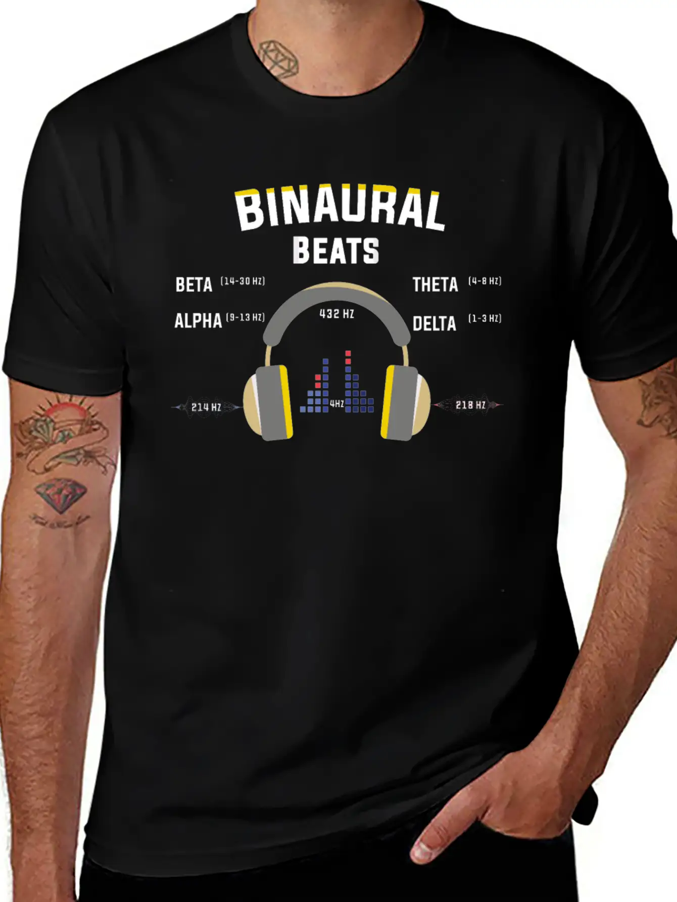 Binaurale Beats Brain Waves Music Gift Shirt Basic Graphic T-Shirt – Daily Comfort In Soft Cotton