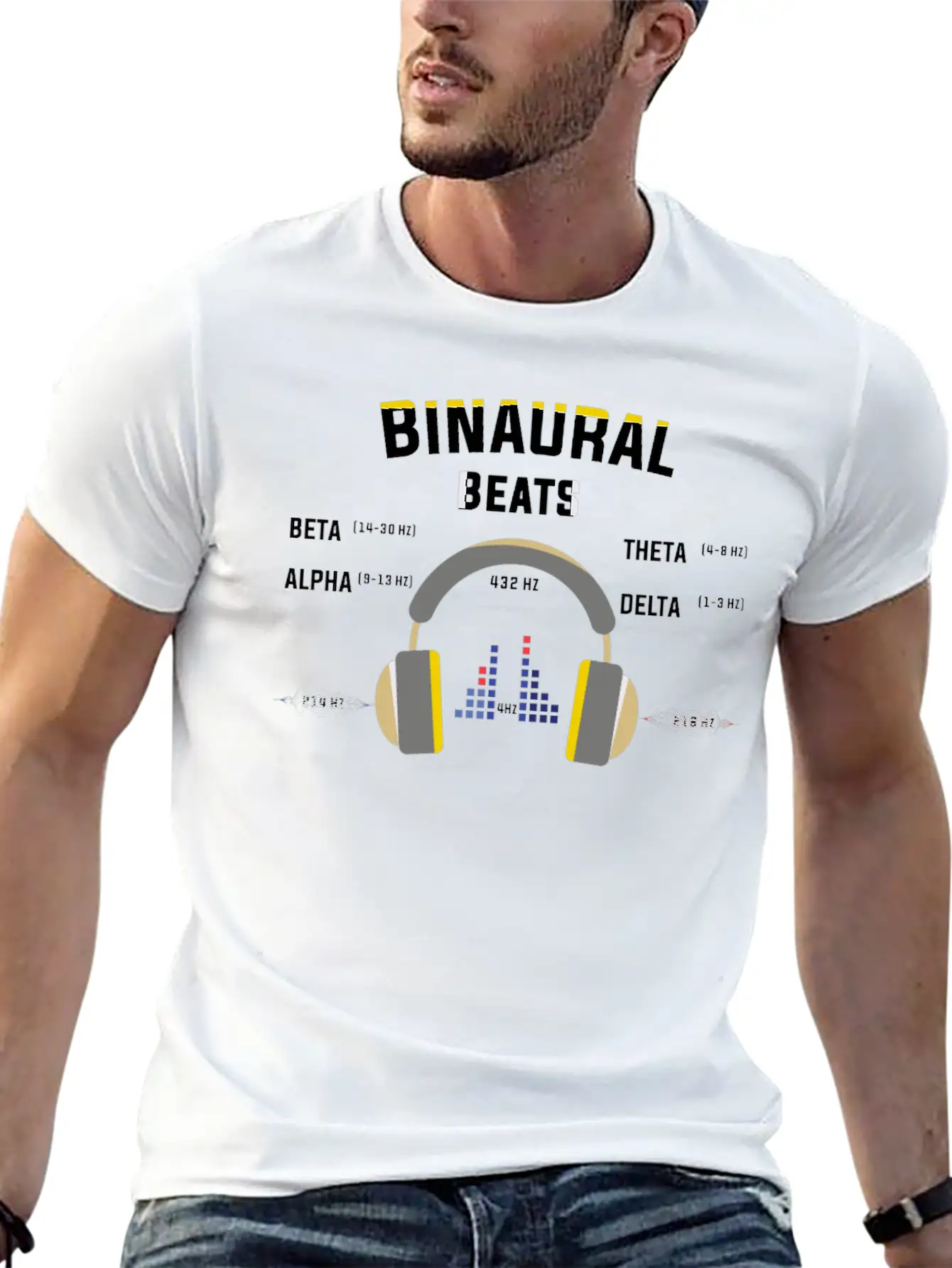 Binaurale Beats Brain Waves Music Gift Shirt Basic Graphic T-Shirt – Daily Comfort In Soft Cotton