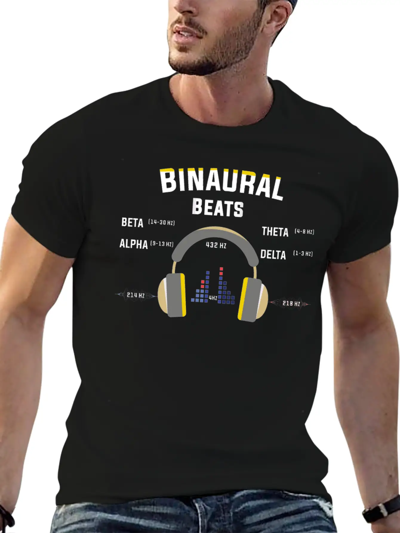 Binaurale Beats Brain Waves Music Gift Shirt Basic Graphic T-Shirt – Daily Comfort In Soft Cotton