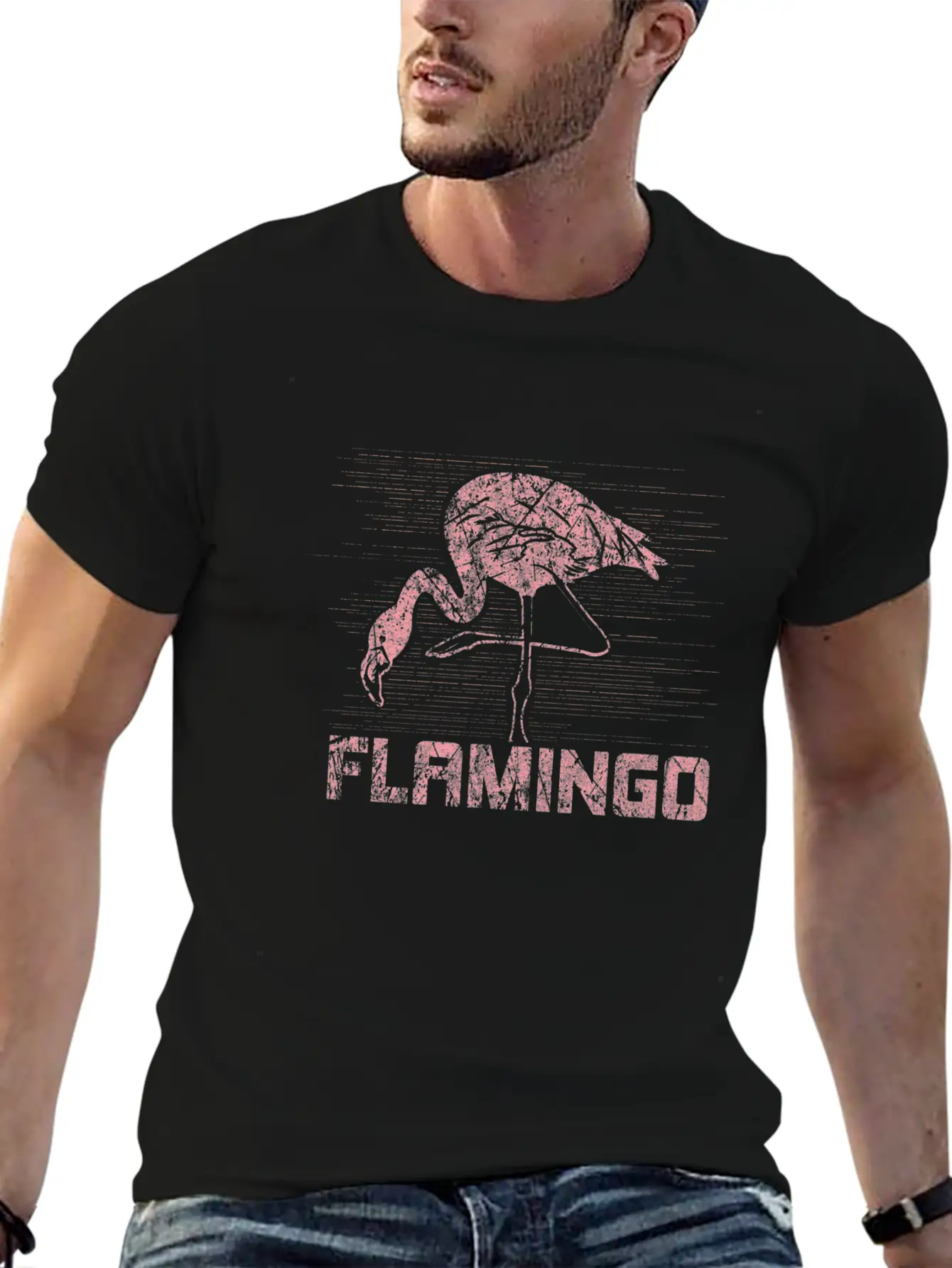 Bird Flamingo Comfortable Minimalist Graphic Tee – Summer Style Essential