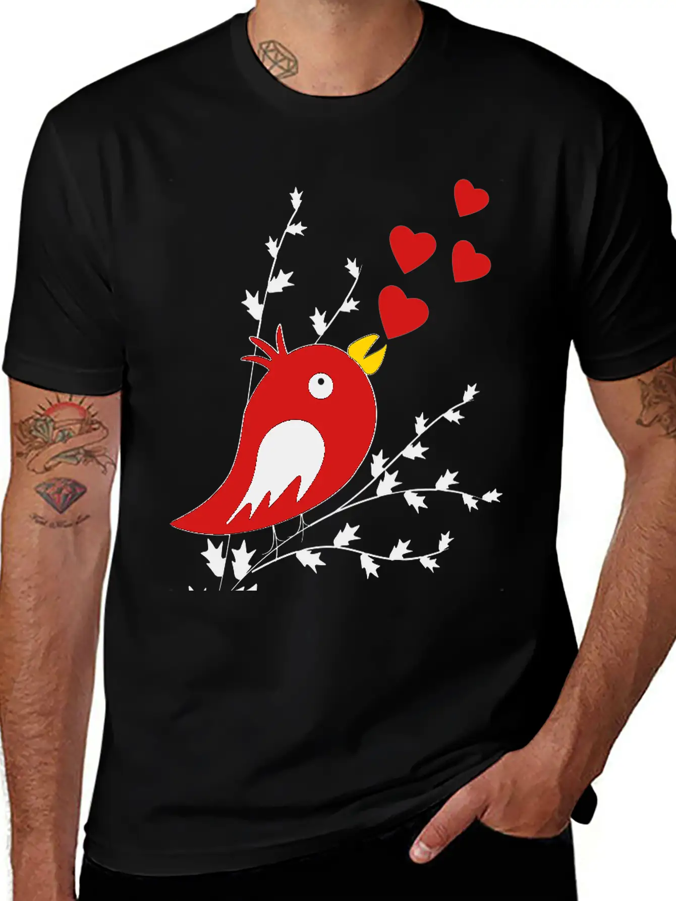 Bird Song Unisex Short Sleeve Soft Cotton T-Shirt – Casual Everyday Wear