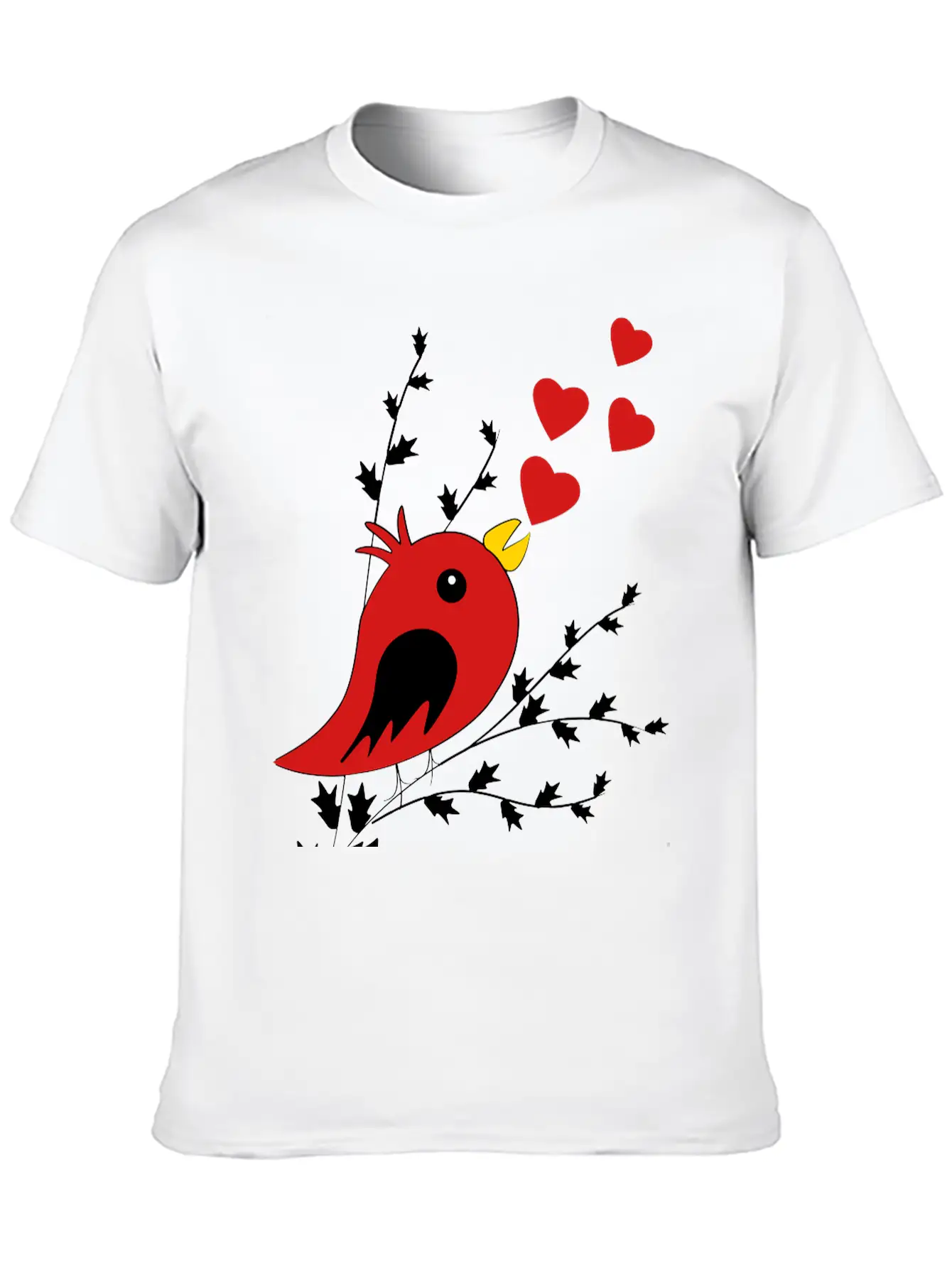 Bird Song Unisex Short Sleeve Soft Cotton T-Shirt – Casual Everyday Wear