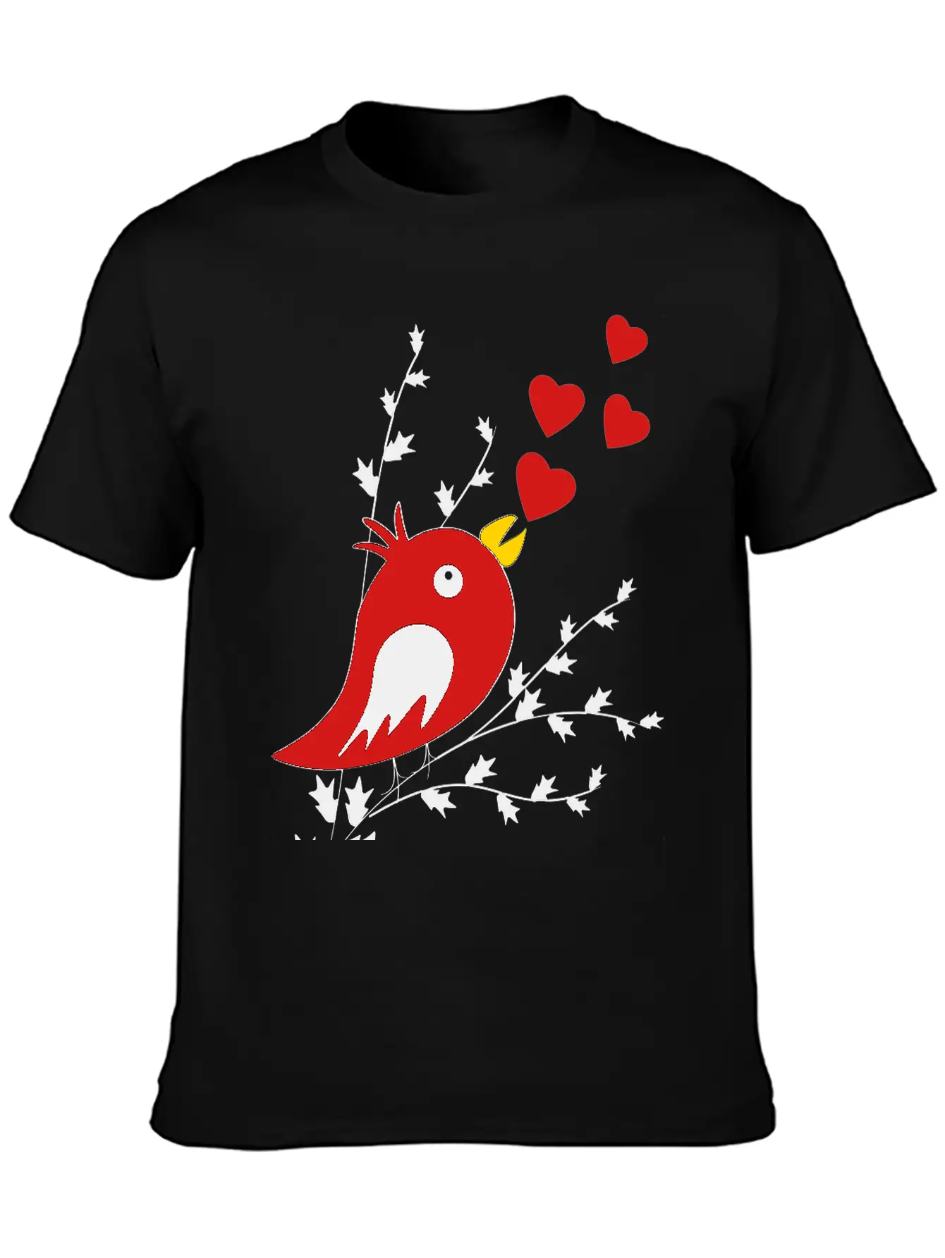 Bird Song Unisex Short Sleeve Soft Cotton T-Shirt – Casual Everyday Wear