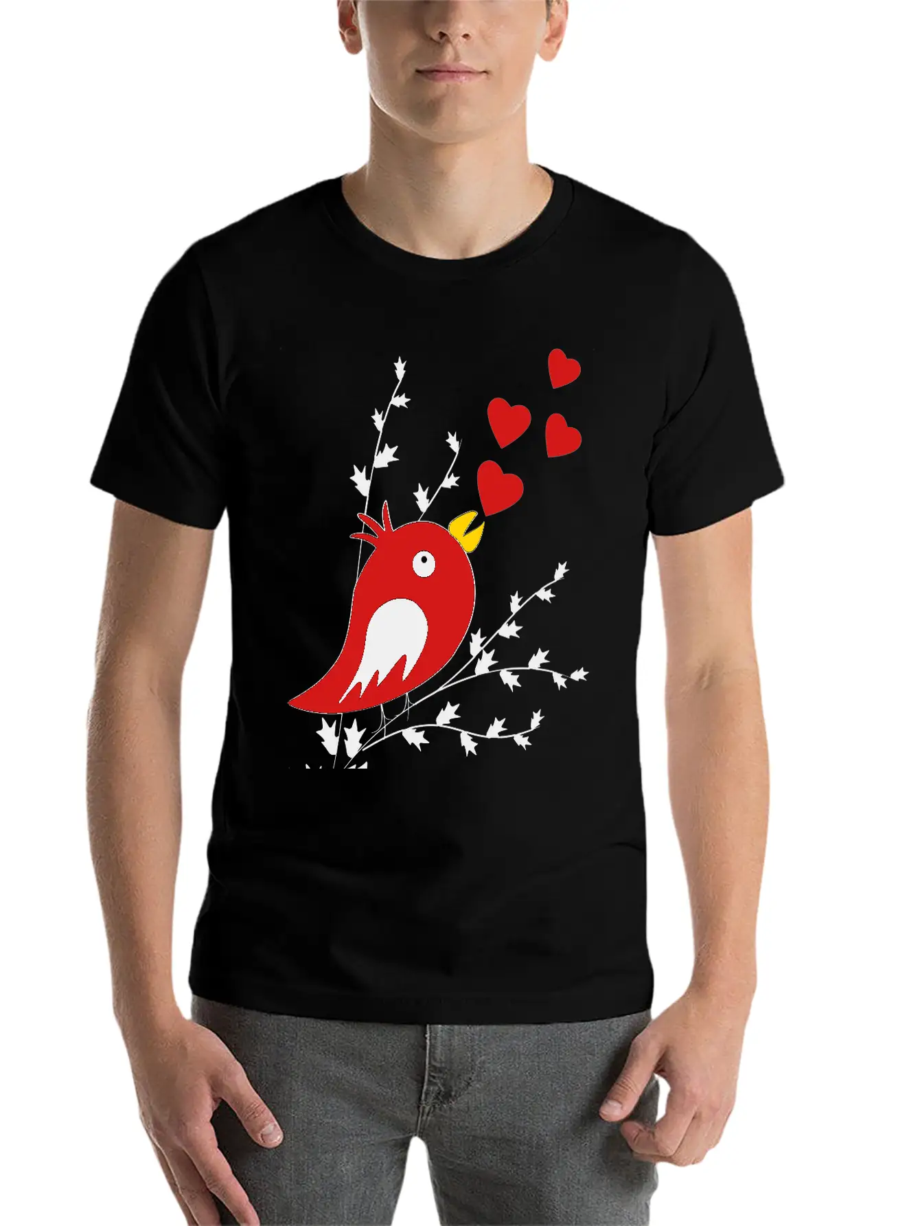 Bird Song Unisex Short Sleeve Soft Cotton T-Shirt – Casual Everyday Wear
