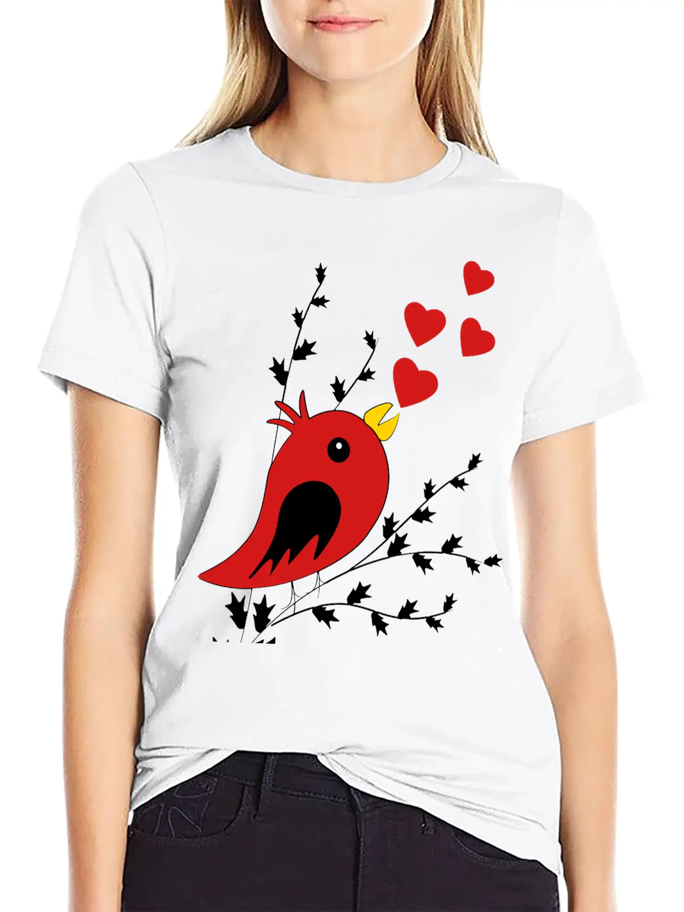 Bird Song Unisex Short Sleeve Soft Cotton T-Shirt – Casual Everyday Wear