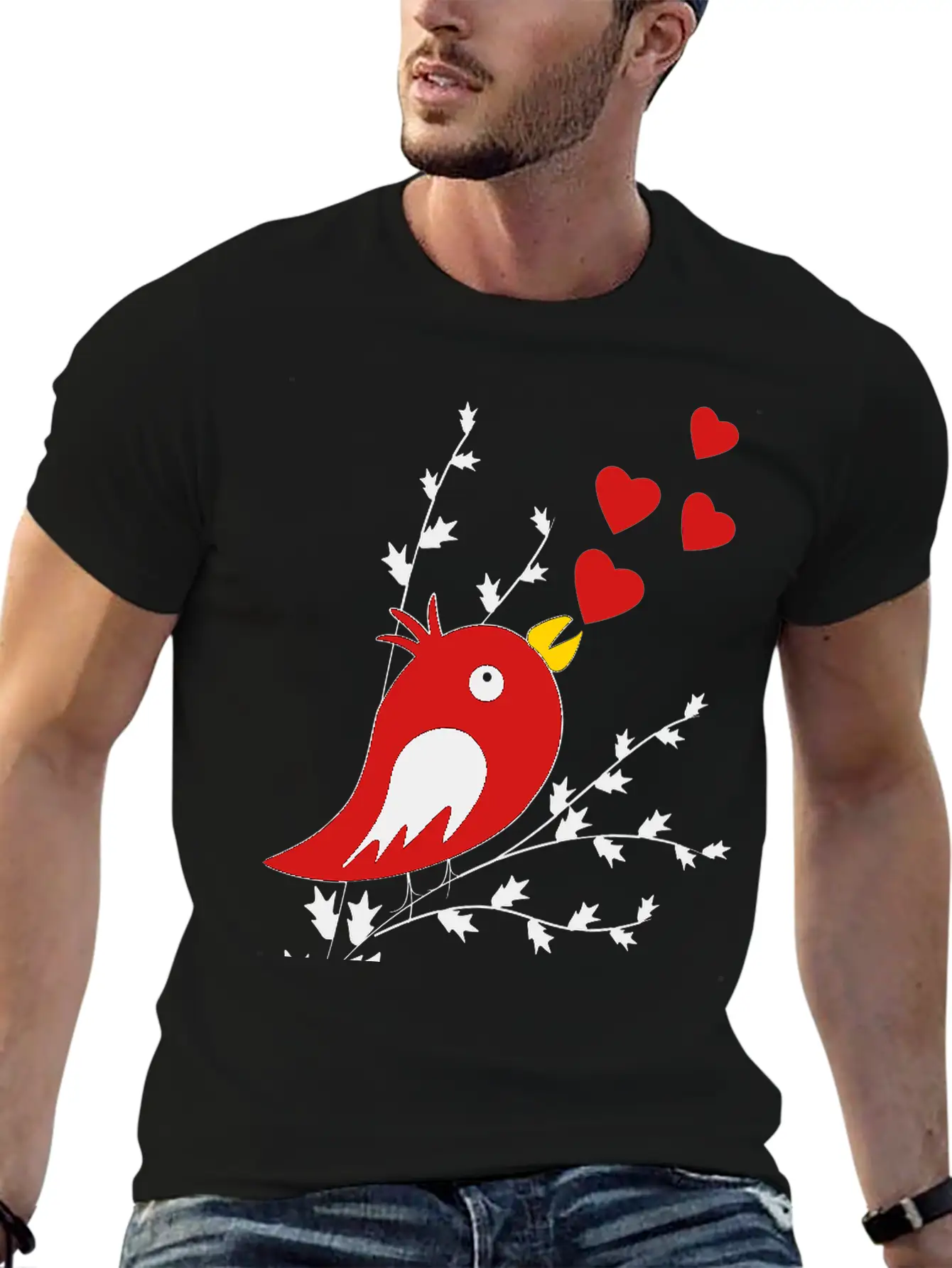 Bird Song Unisex Short Sleeve Soft Cotton T-Shirt – Casual Everyday Wear
