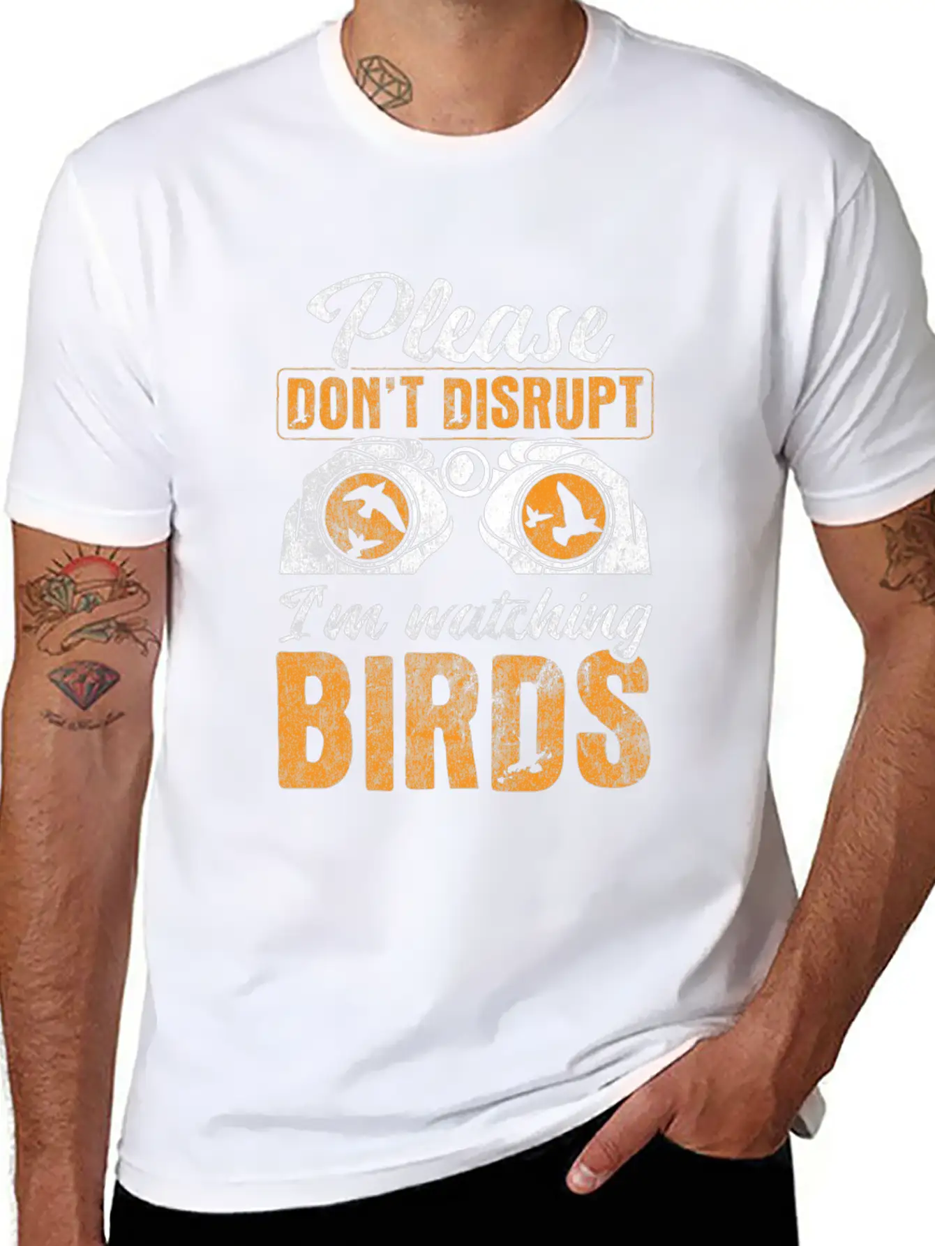 Bird Watching Bird Watching Unisex Short Sleeve Soft Cotton T-Shirt – Casual Everyday Wear