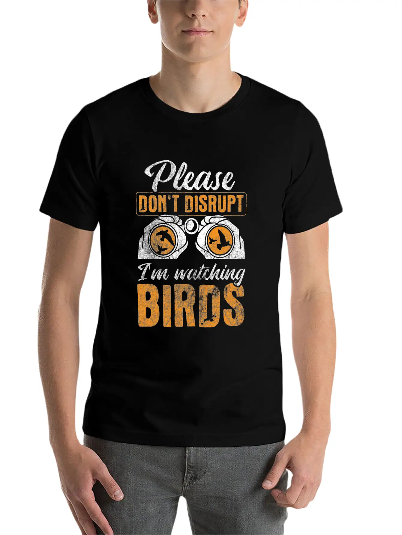 Bird Watching Bird Watching Unisex Short Sleeve Soft Cotton T-Shirt – Casual Everyday Wear