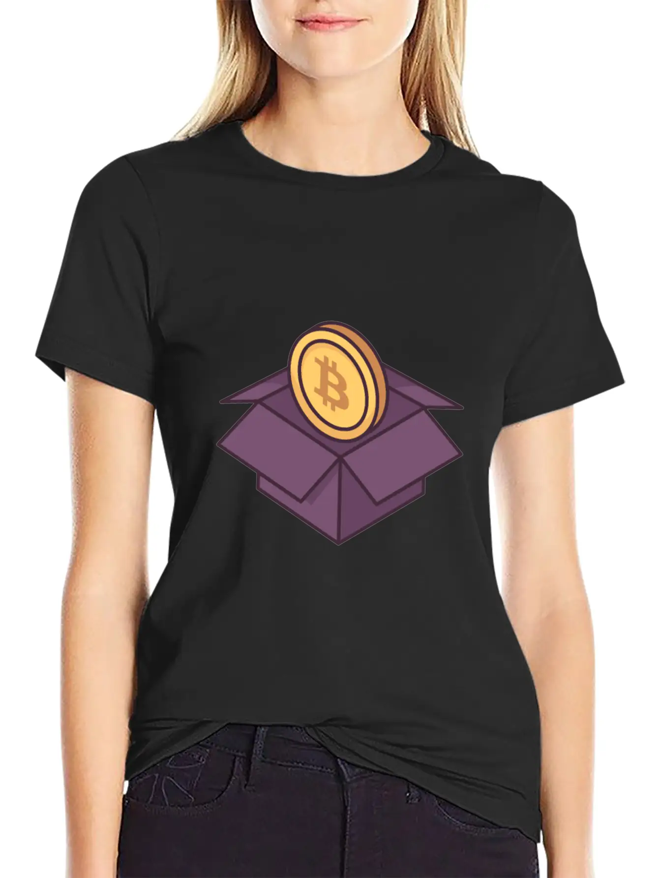 Bit Coin Unisex Short Sleeve Soft Cotton T-Shirt – Casual Everyday Wear