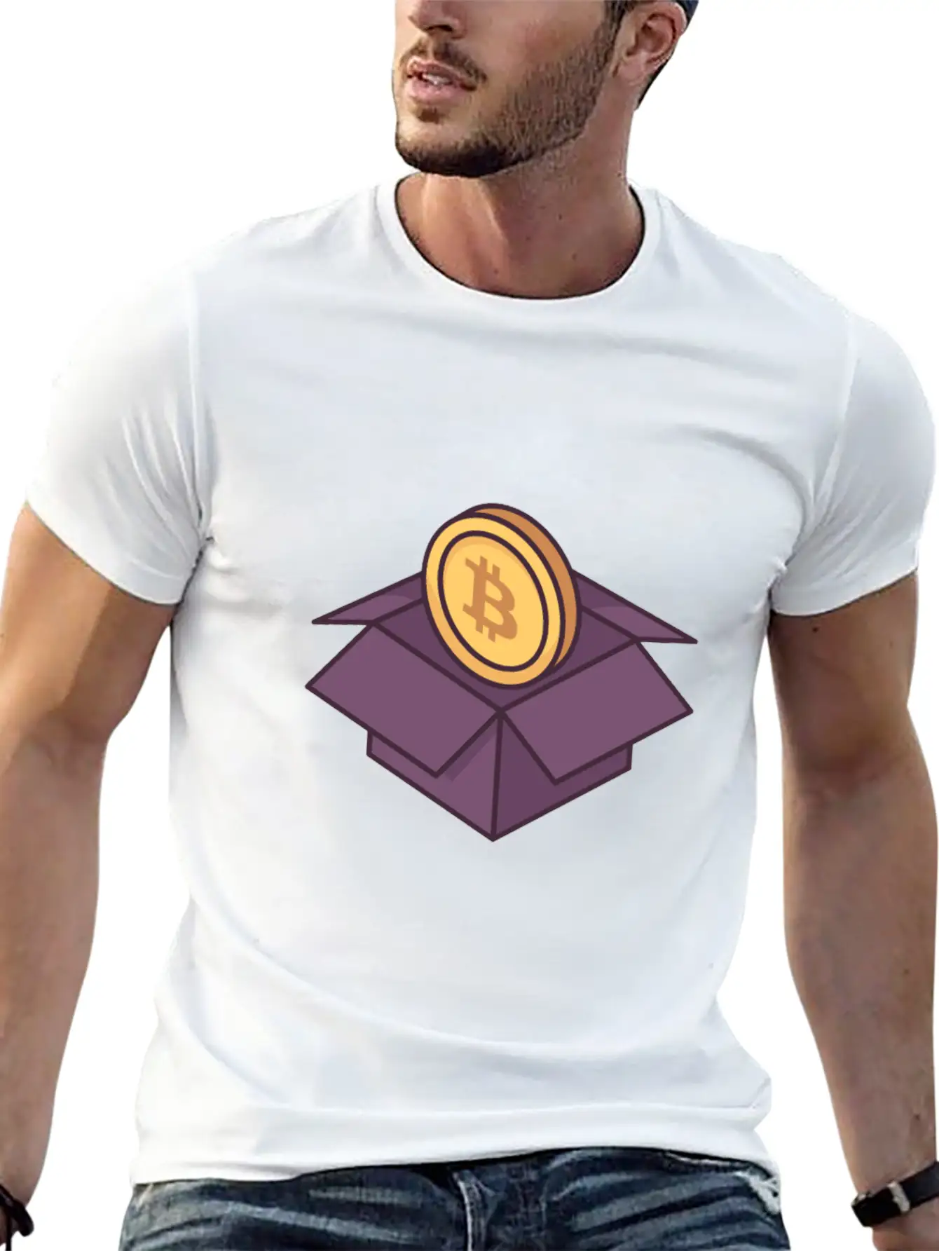 Bit Coin Unisex Short Sleeve Soft Cotton T-Shirt – Casual Everyday Wear