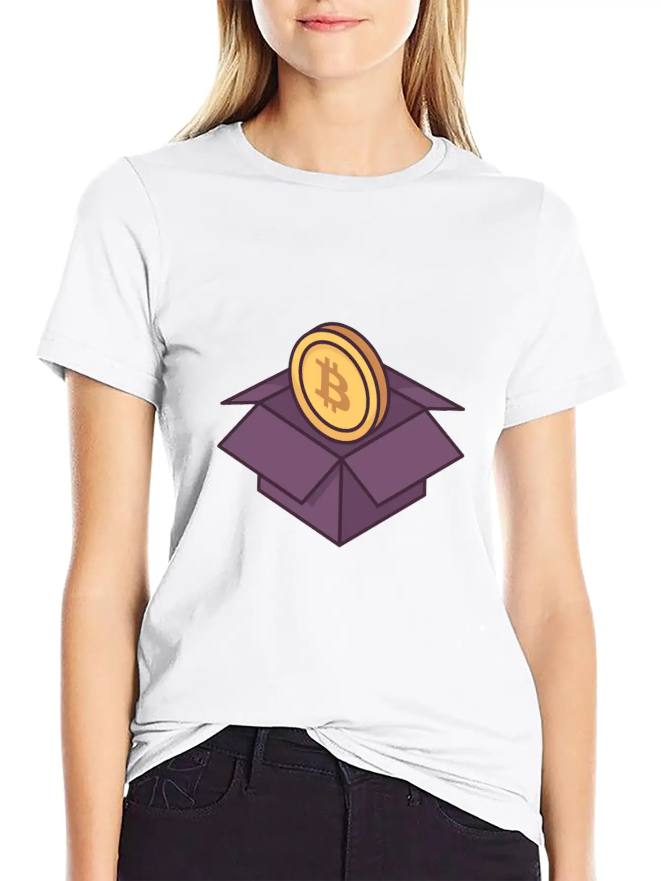 Bit Coin Unisex Short Sleeve Soft Cotton T-Shirt – Casual Everyday Wear