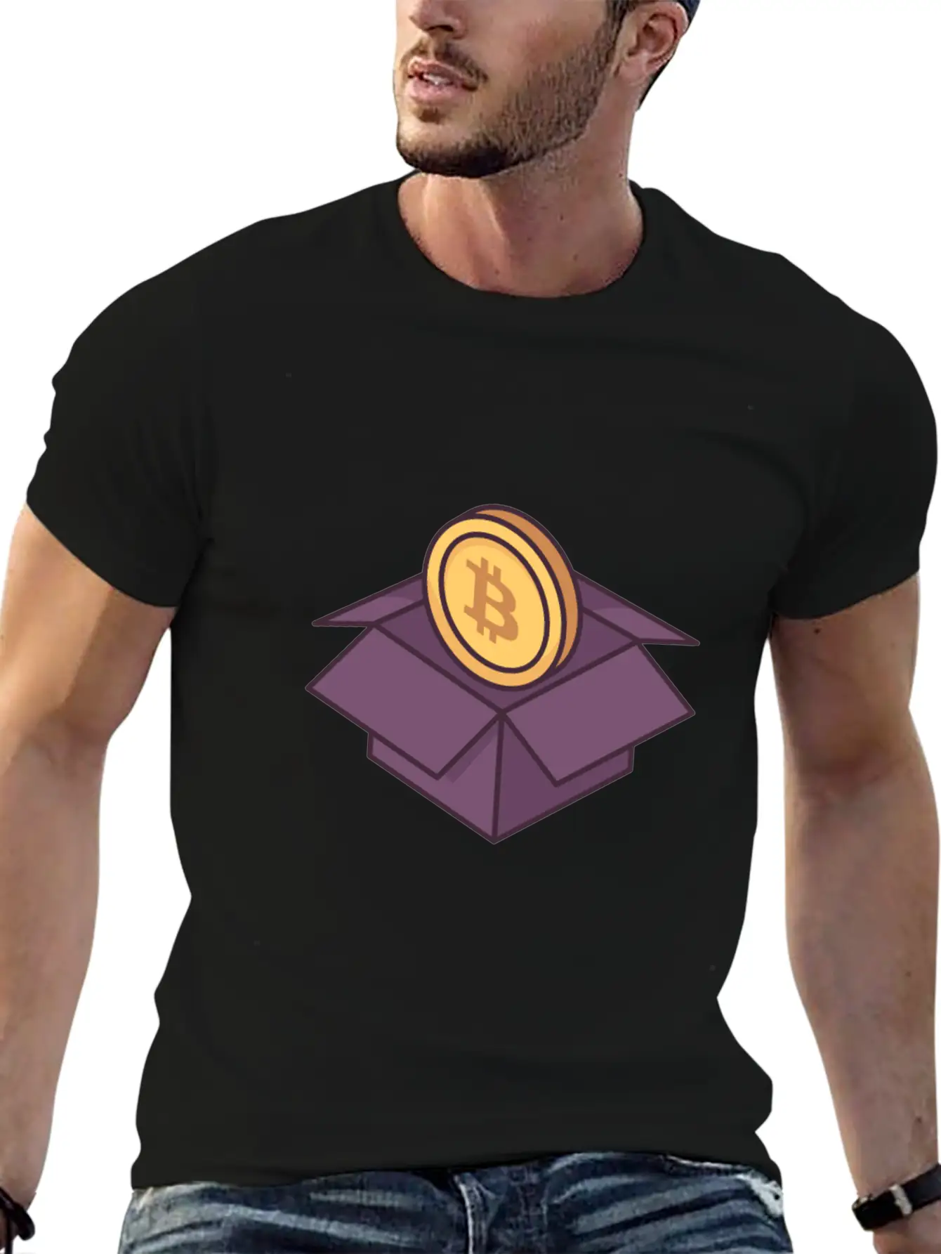 Bit Coin Unisex Short Sleeve Soft Cotton T-Shirt – Casual Everyday Wear