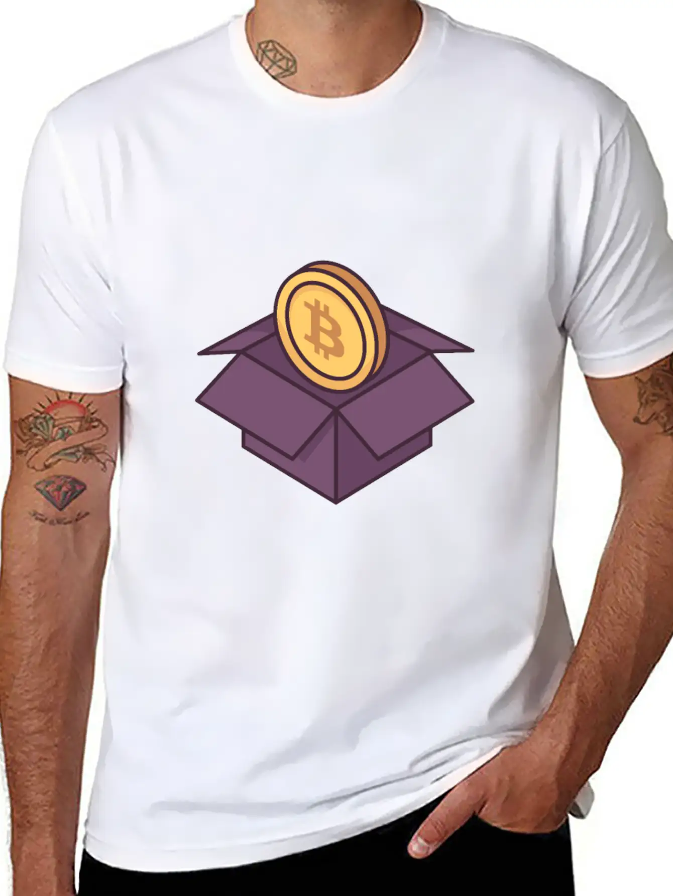 Bit Coin Unisex Short Sleeve Soft Cotton T-Shirt – Casual Everyday Wear