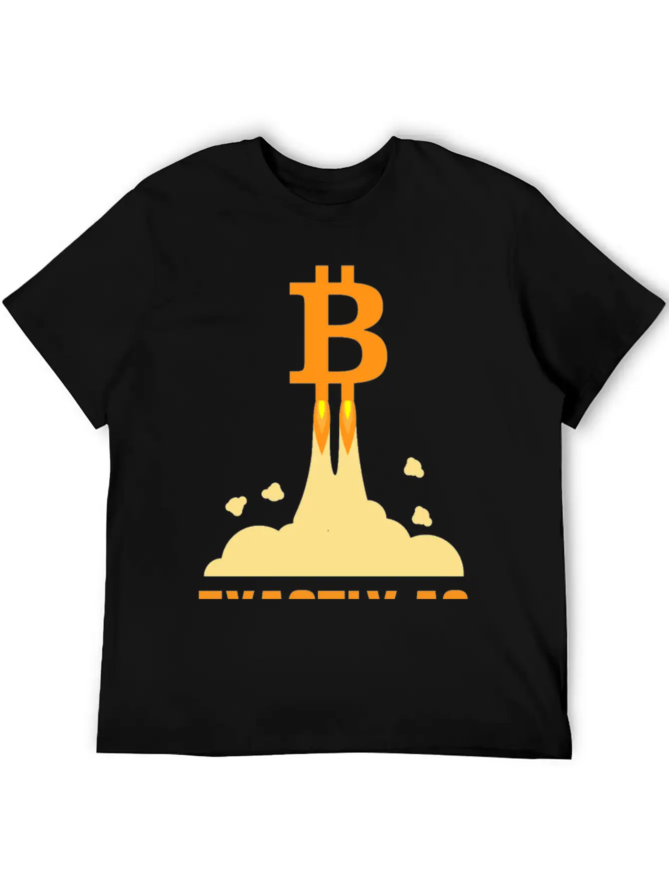 Bitcoin And A Rocket To The Moon Timeless Short Sleeve Tee – Comfy And Minimalist Design