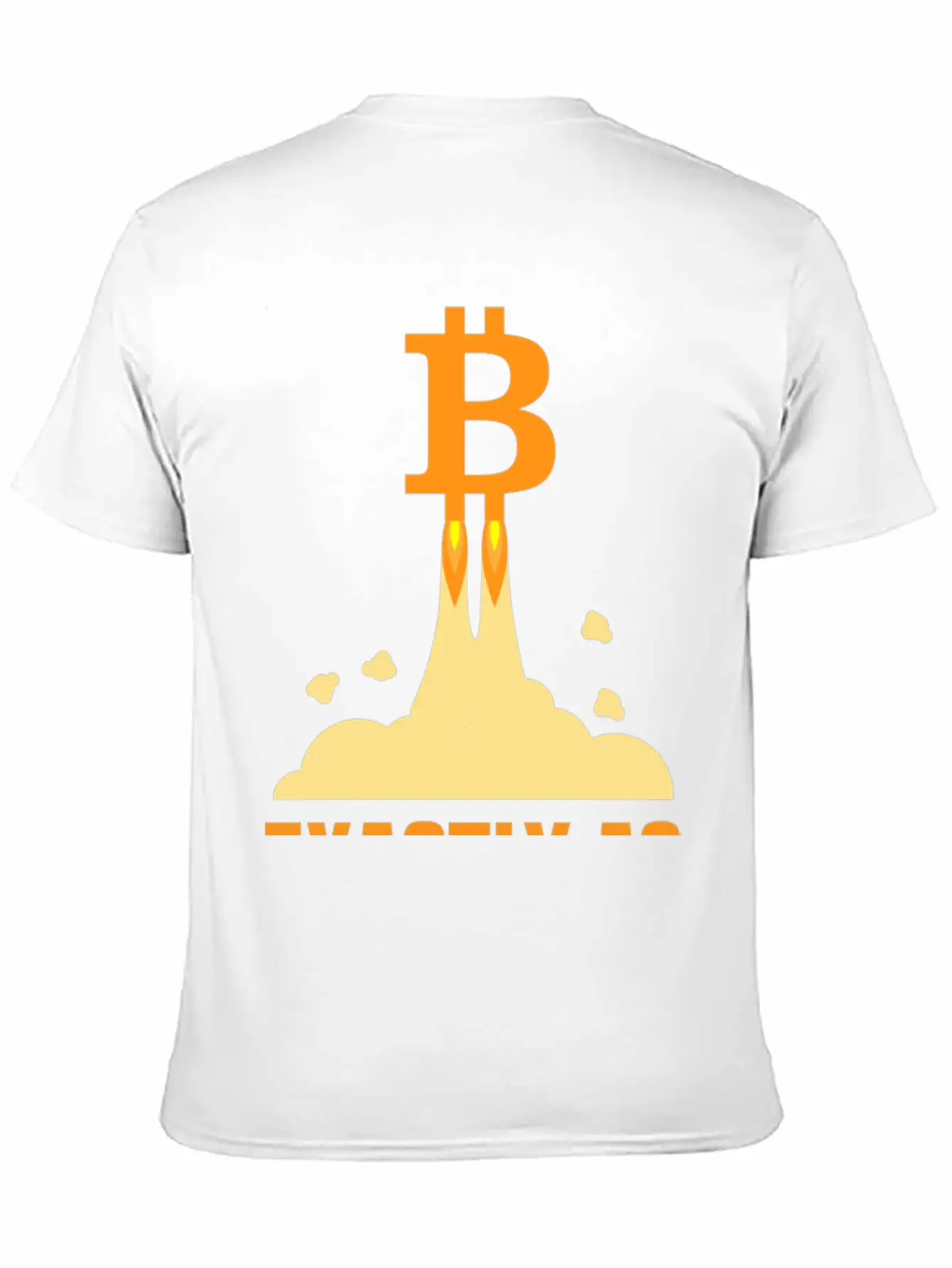 Bitcoin And A Rocket To The Moon Timeless Short Sleeve Tee – Comfy And Minimalist Design