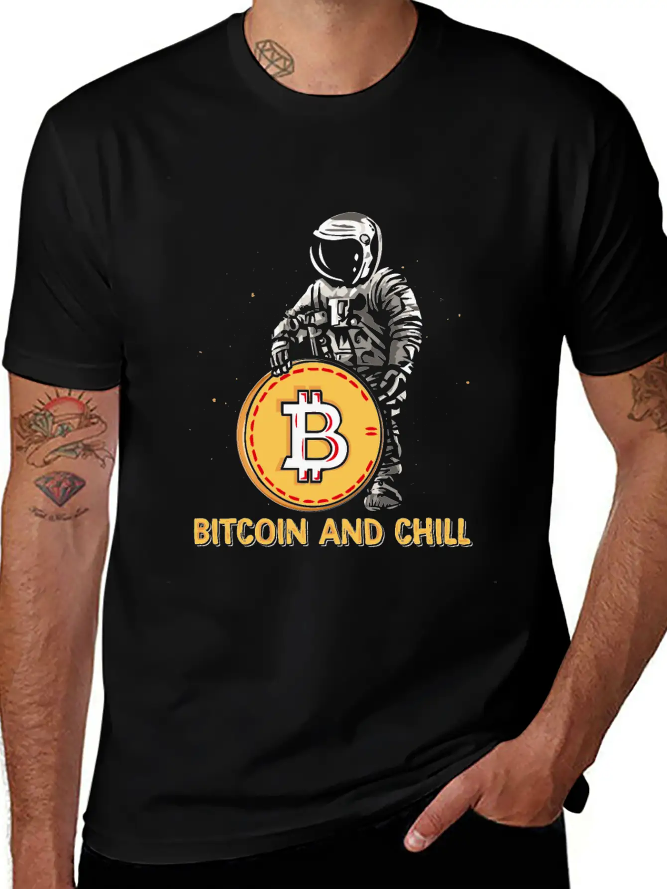 Bitcoin And Chill Comfortable Minimalist Graphic Tee – Summer Style Essential