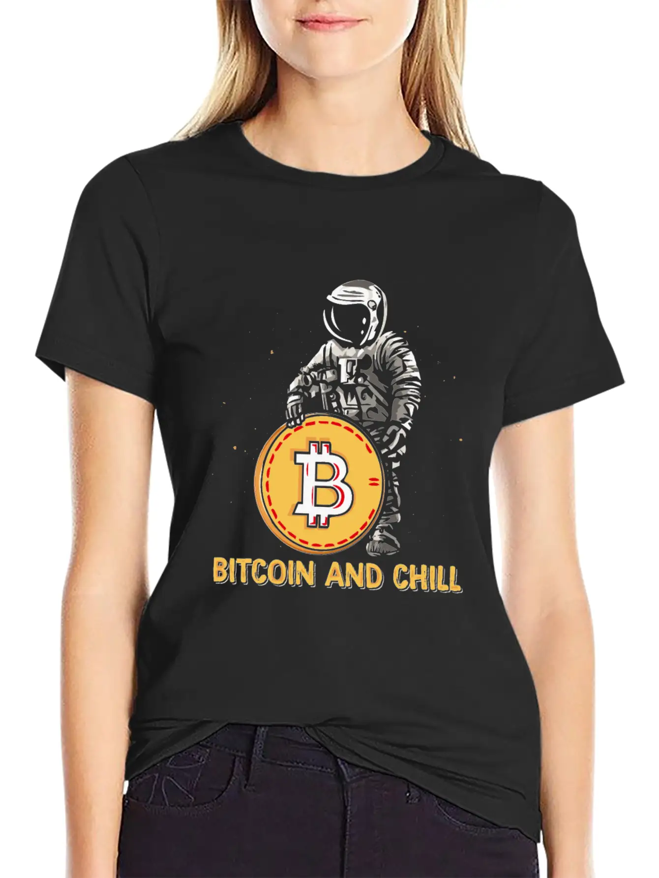 Bitcoin And Chill Comfortable Minimalist Graphic Tee – Summer Style Essential