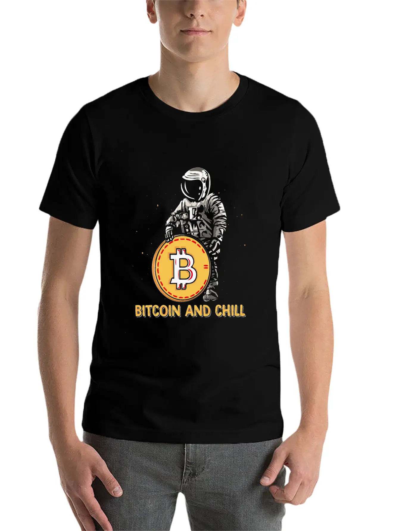 Bitcoin And Chill Comfortable Minimalist Graphic Tee – Summer Style Essential