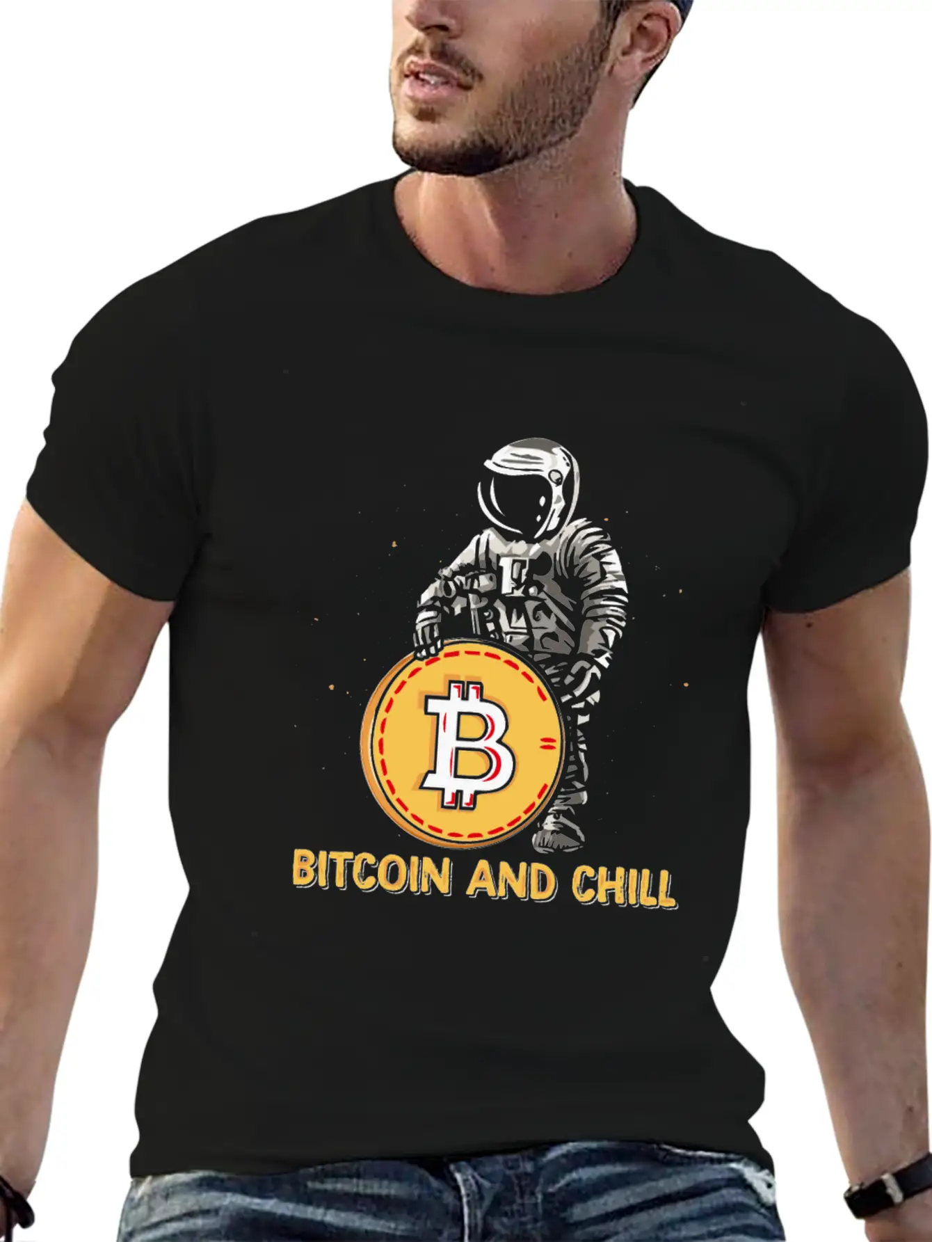 Bitcoin And Chill Comfortable Minimalist Graphic Tee – Summer Style Essential