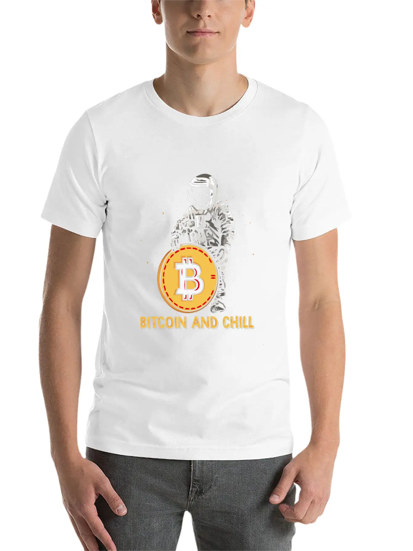 Bitcoin And Chill Comfortable Minimalist Graphic Tee – Summer Style Essential