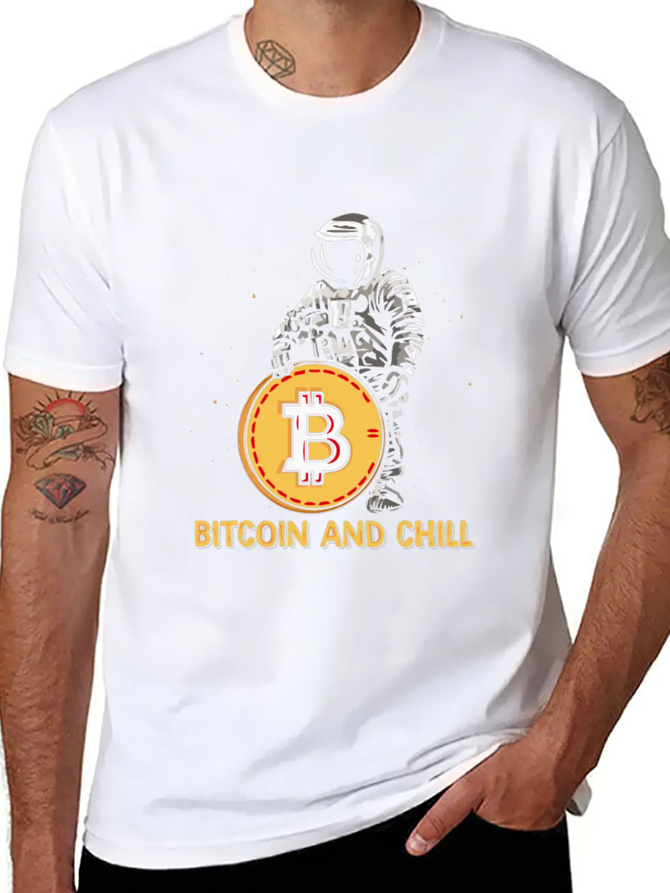 Bitcoin And Chill Comfortable Minimalist Graphic Tee – Summer Style Essential