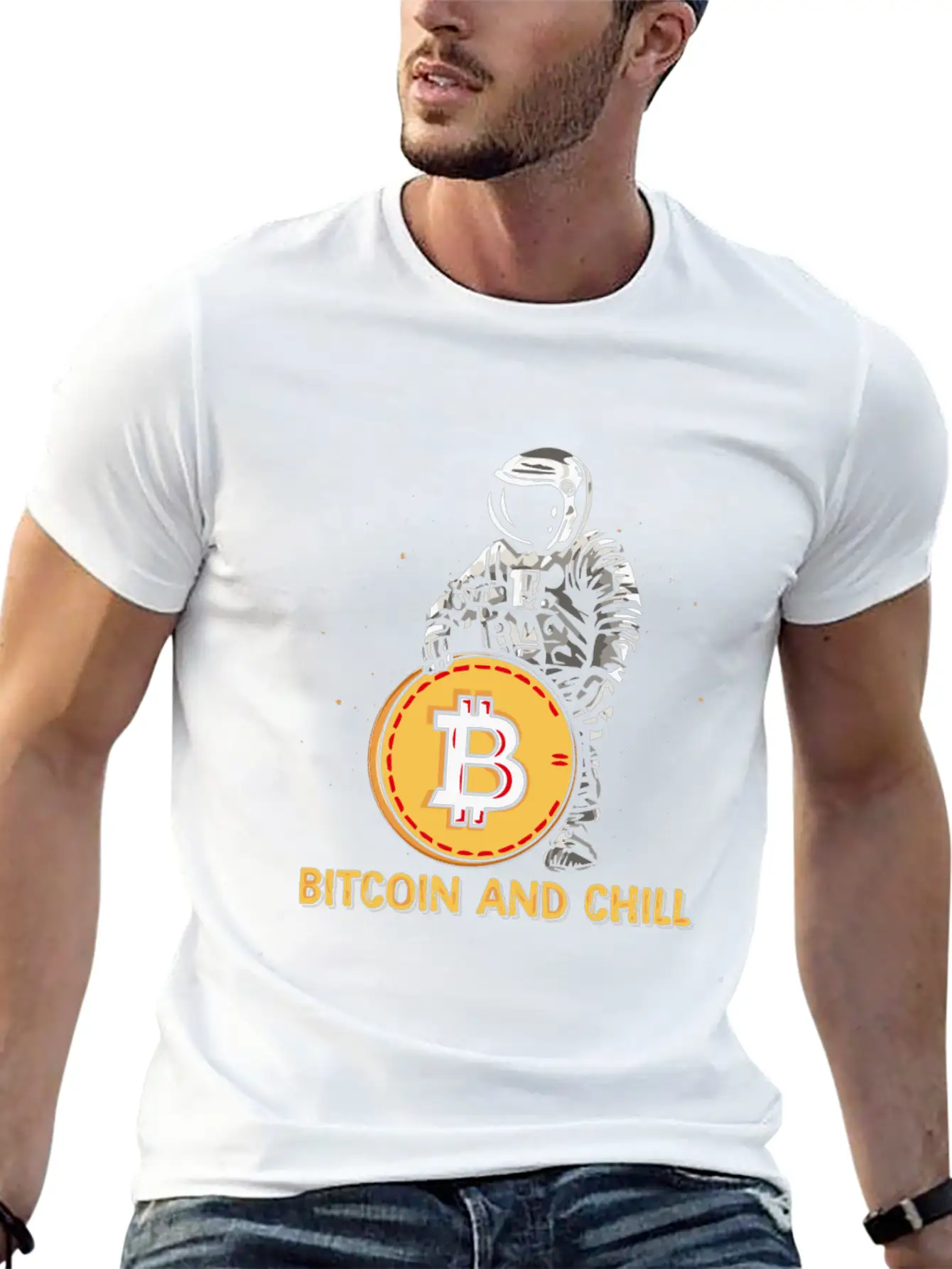 Bitcoin And Chill Comfortable Minimalist Graphic Tee – Summer Style Essential