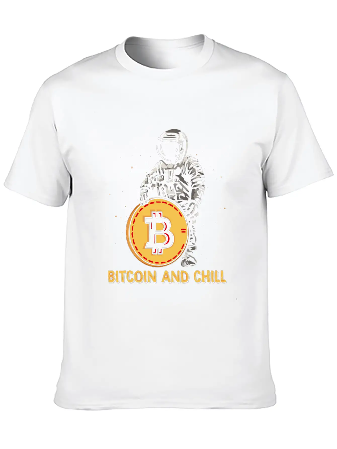 Bitcoin And Chill Comfortable Minimalist Graphic Tee – Summer Style Essential