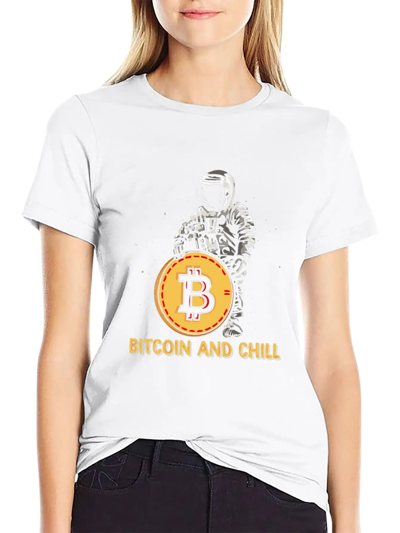 Bitcoin And Chill Comfortable Minimalist Graphic Tee – Summer Style Essential