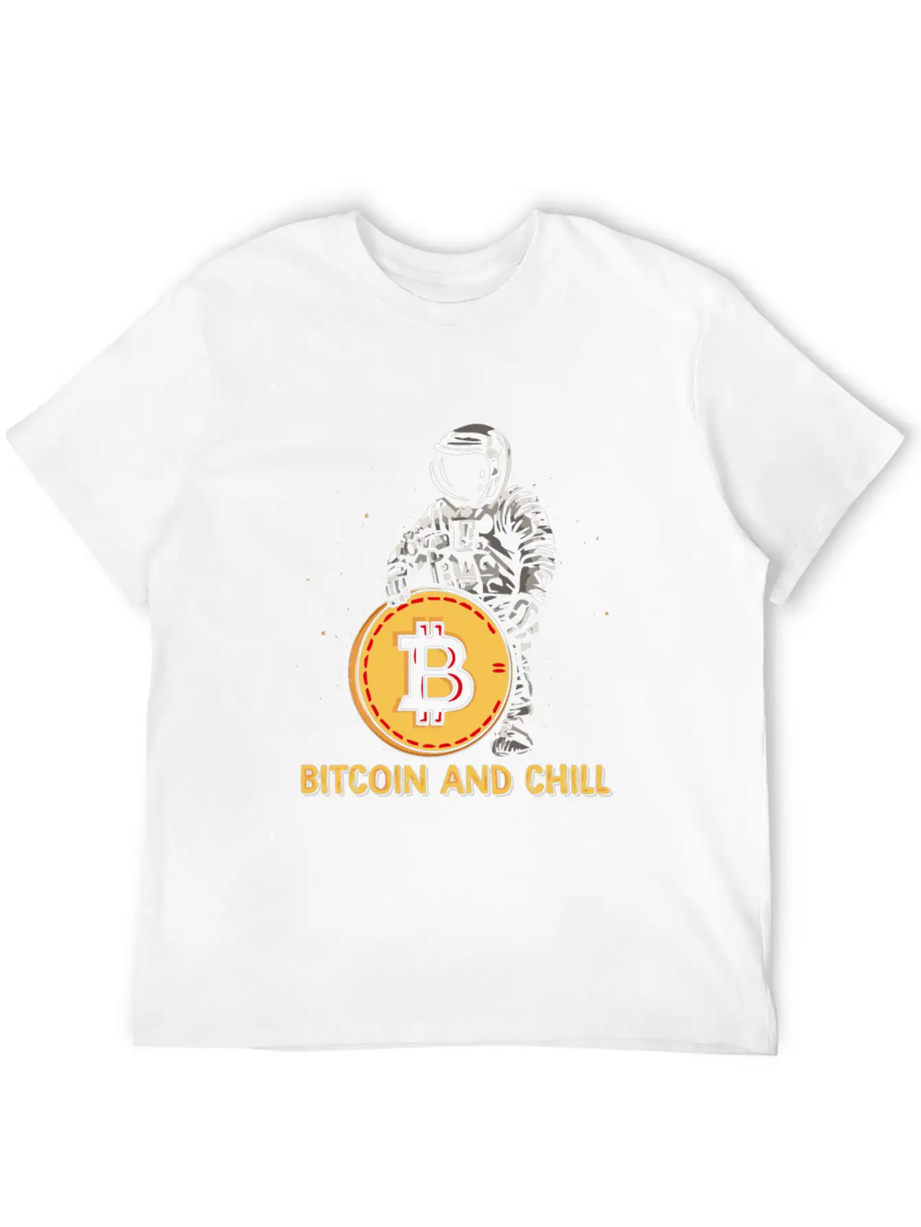 Bitcoin And Chill Comfortable Minimalist Graphic Tee – Summer Style Essential