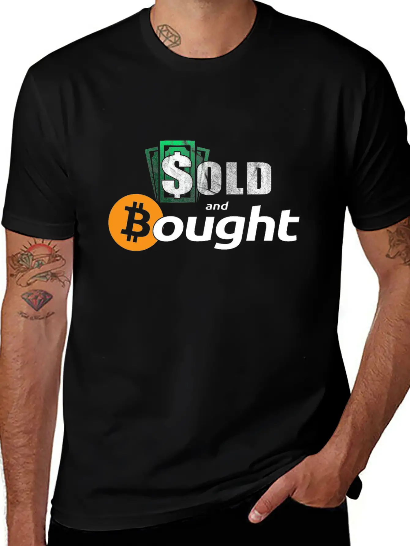 Bitcoin Bought With Fiatmoney Coin Currency Basic Graphic T-Shirt – Daily Comfort In Soft Cotton