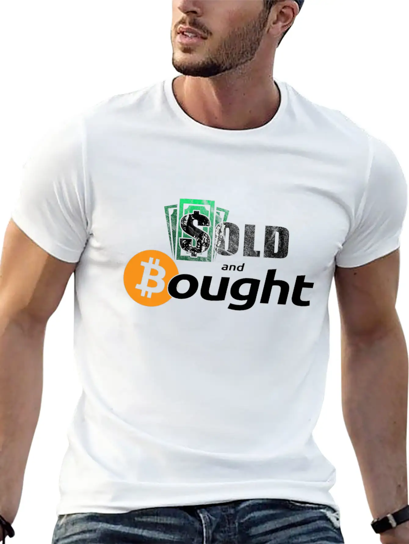 Bitcoin Bought With Fiatmoney Coin Currency Basic Graphic T-Shirt – Daily Comfort In Soft Cotton